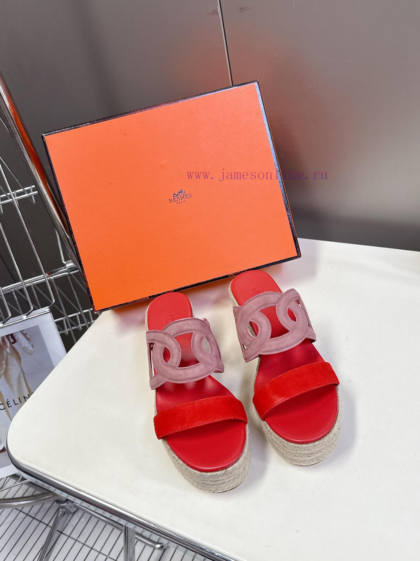 Hermes Pig Nose Ithea 30 Grass Woven Bottom Greek Vacation Style High Heels Slope Heels Cool Sl sgitee67 - Image 2