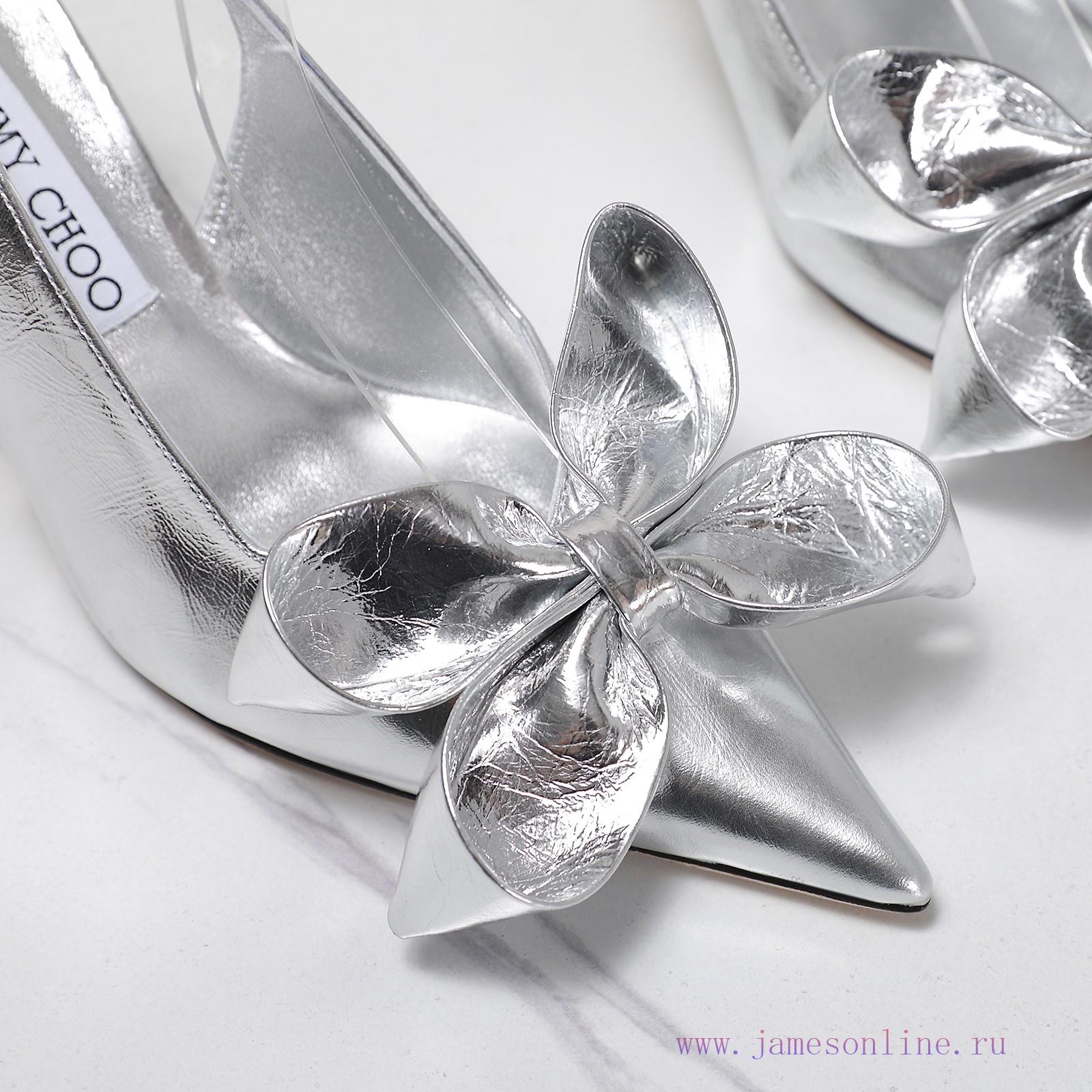 Jimmy Choo Jay Chou Staz Pointed Bow M ü Ller High HeelsThe Staz Sling Back 70 Series Open Heel 2th3btwo - Image 4