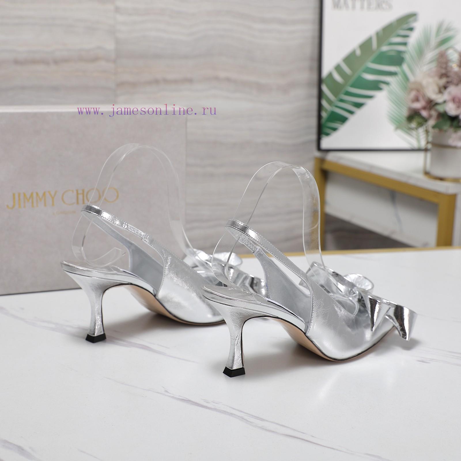 Jimmy Choo Jay Chou Staz Pointed Bow M ü Ller High HeelsThe Staz Sling Back 70 Series Open Heel 2th3btwo - Image 5