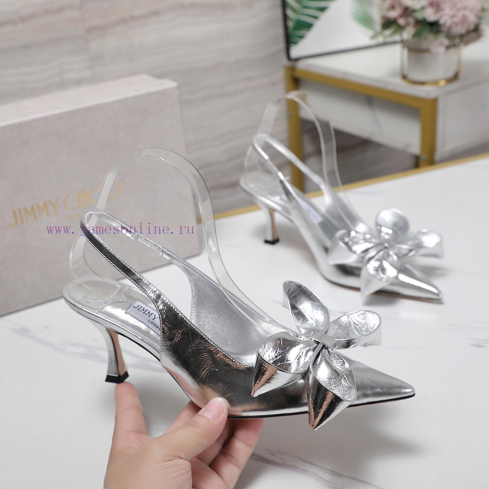 Jimmy Choo Jay Chou Staz Pointed Bow M ü Ller High HeelsThe Staz Sling Back 70 Series Open Heel 2th3btwo - Image 6
