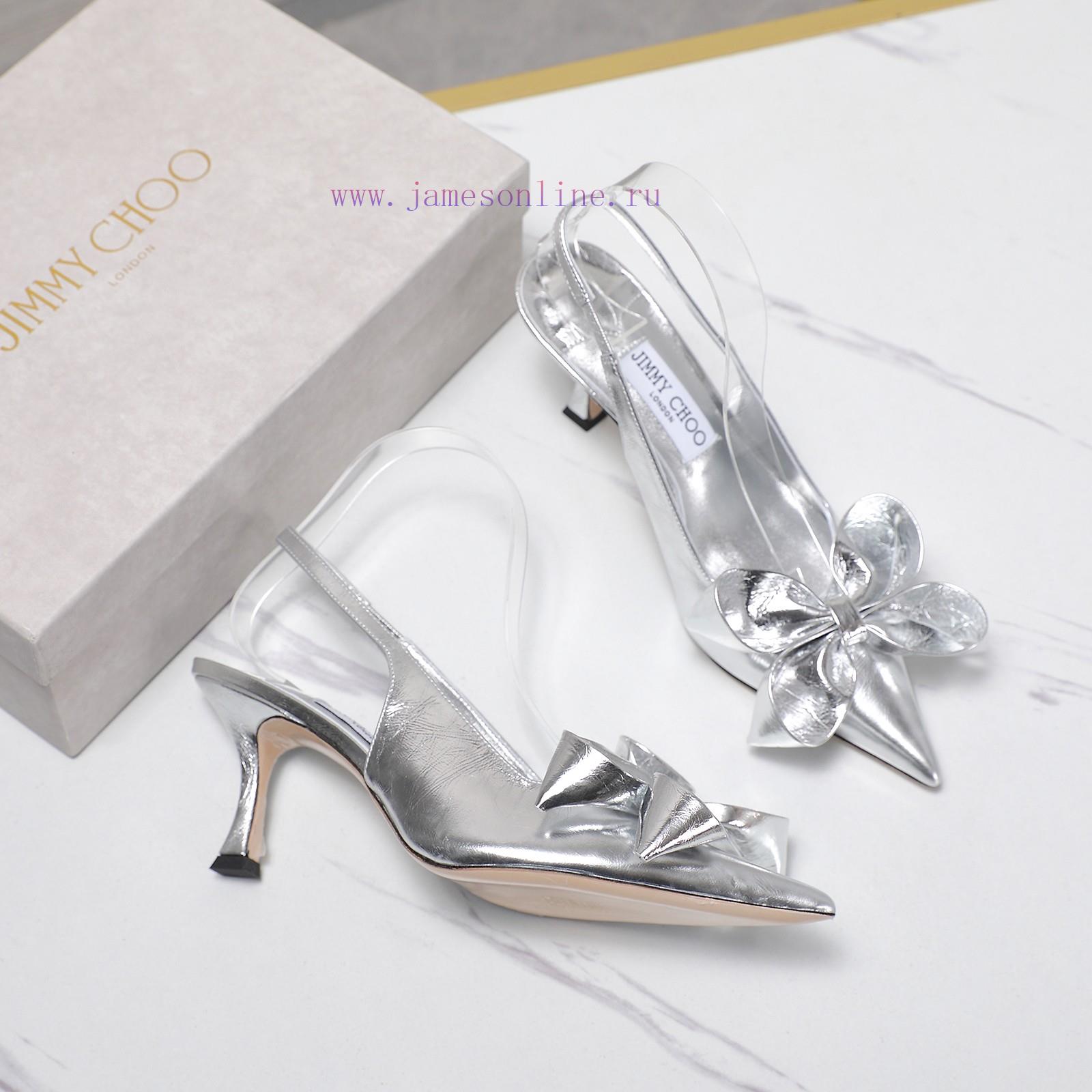 Jimmy Choo Jay Chou Staz Pointed Bow M ü Ller High HeelsThe Staz Sling Back 70 Series Open Heel 2th3btwo - Image 7
