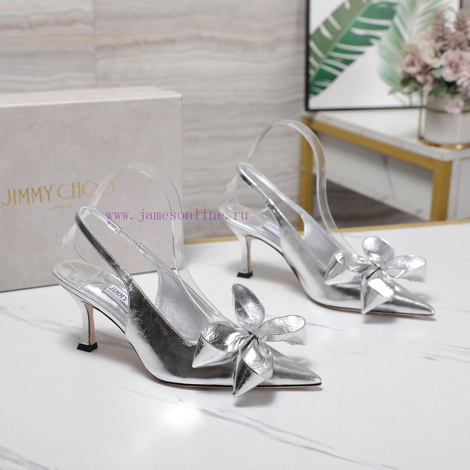Jimmy Choo Jay Chou Staz Pointed Bow M ü Ller High HeelsThe Staz Sling Back 70 Series Open Heel 2th3btwo - Image 8
