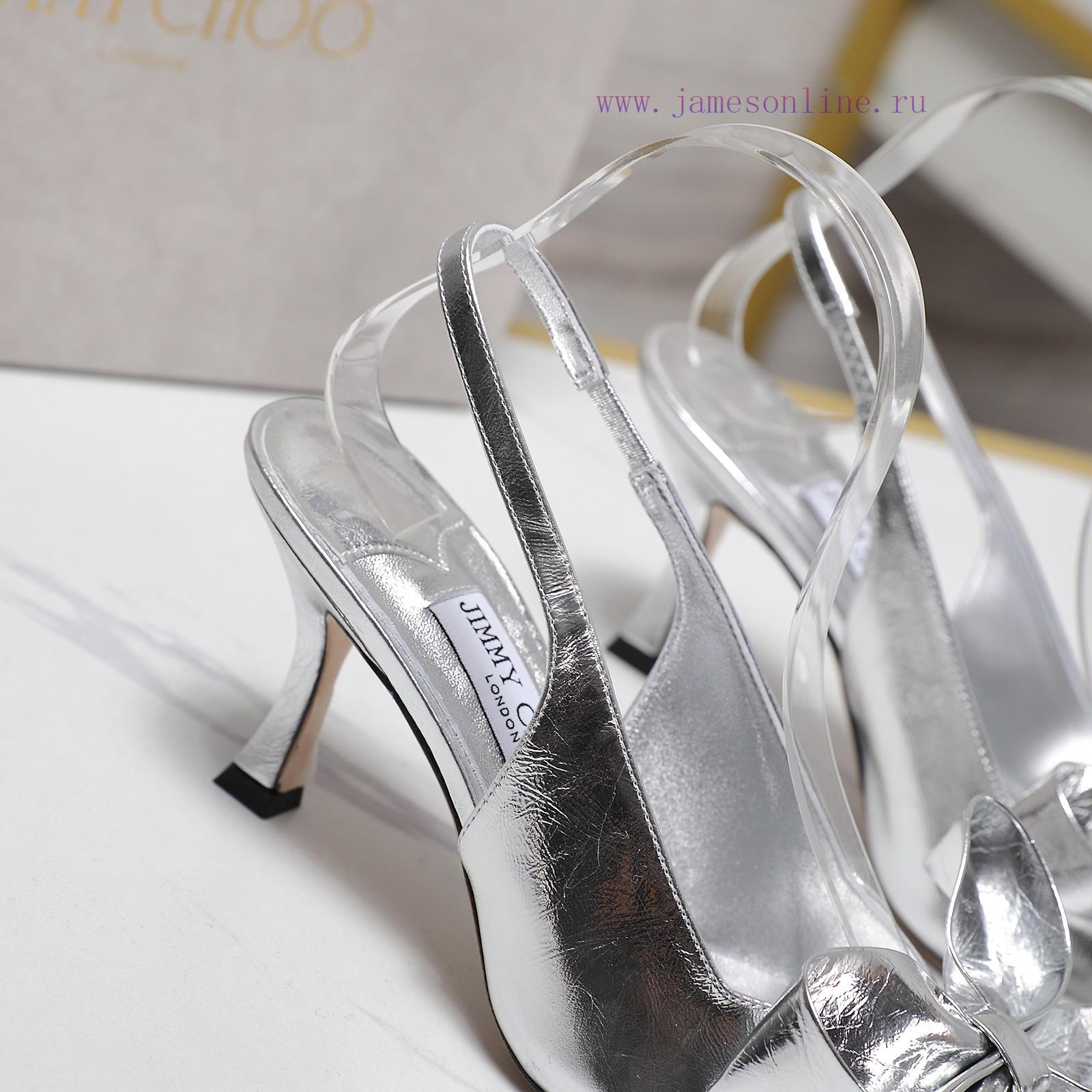 Jimmy Choo Jay Chou Staz Pointed Bow M ü Ller High HeelsThe Staz Sling Back 70 Series Open Heel 2th3btwo - Image 9