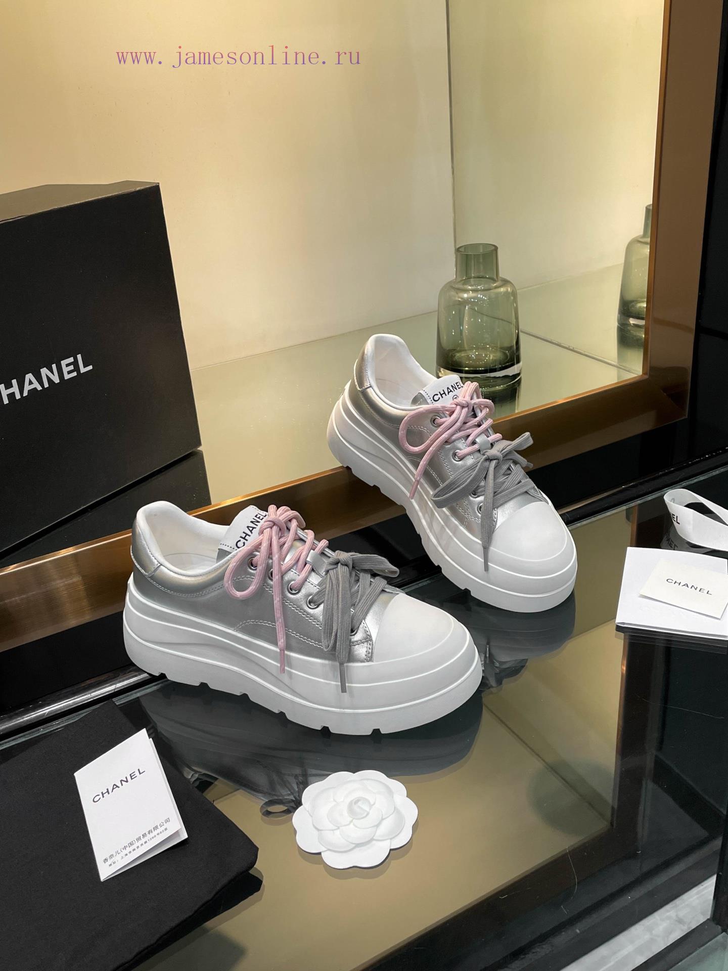 Chanel 25s Panda Color Blocked Casual Shoes Internet Celebrity Same Style Latest Fashion Show M x8m0akhs - Image 4