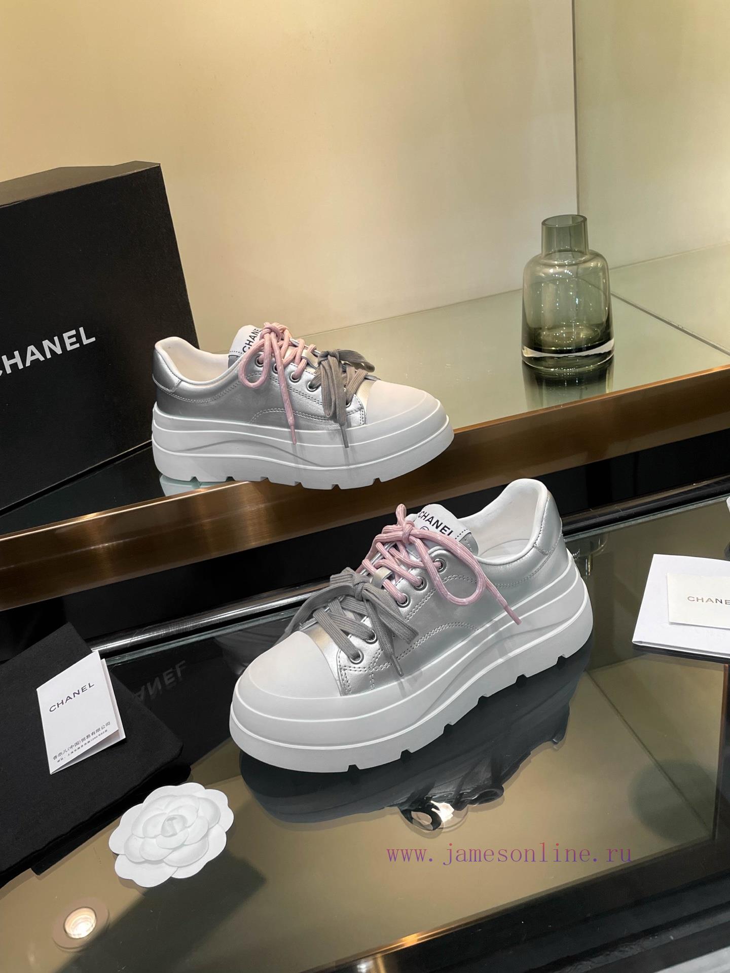 Chanel 25s Panda Color Blocked Casual Shoes Internet Celebrity Same Style Latest Fashion Show M x8m0akhs - Image 8