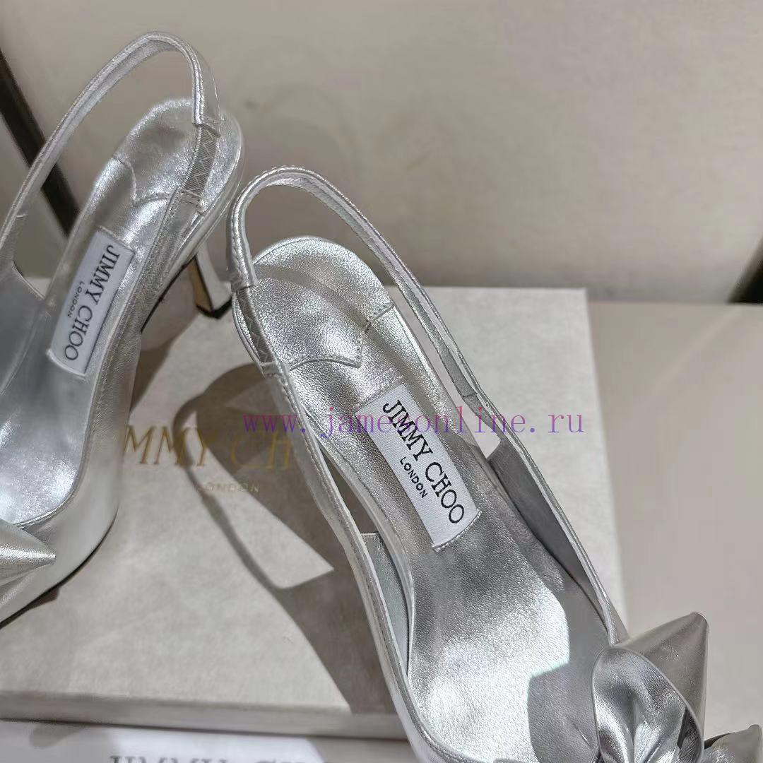 Jimmy Chou's 2025 Early Spring Staz Pointed Bow High Heels Staz Sling Back 70 Series Exposed He joy8da0s - Image 8