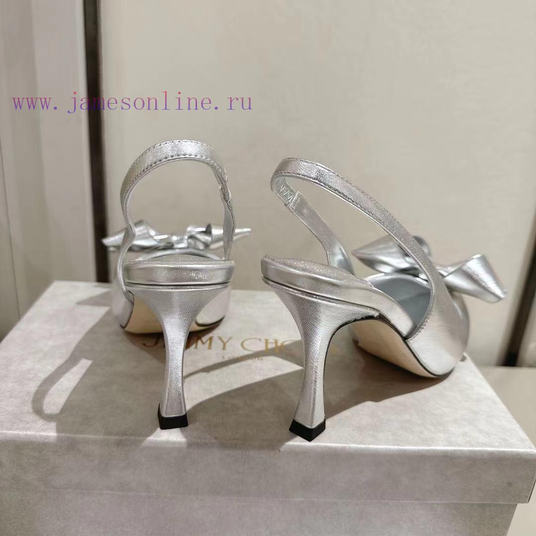 Jimmy Chou's 2025 Early Spring Staz Pointed Bow High Heels Staz Sling Back 70 Series Exposed He joy8da0s - Image 10