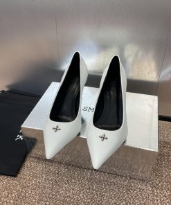 SMFK Tide 2025 Spring/Summer New Cross Buckle Color Blocked Women's Shoes A Niche Fashion Brand eyt3taoj