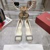 Roger Vivi 2025 Spring/Summer New RV Women's Shoes Bell Vivier Series Silk High Heels Single Sh y28s7w3e