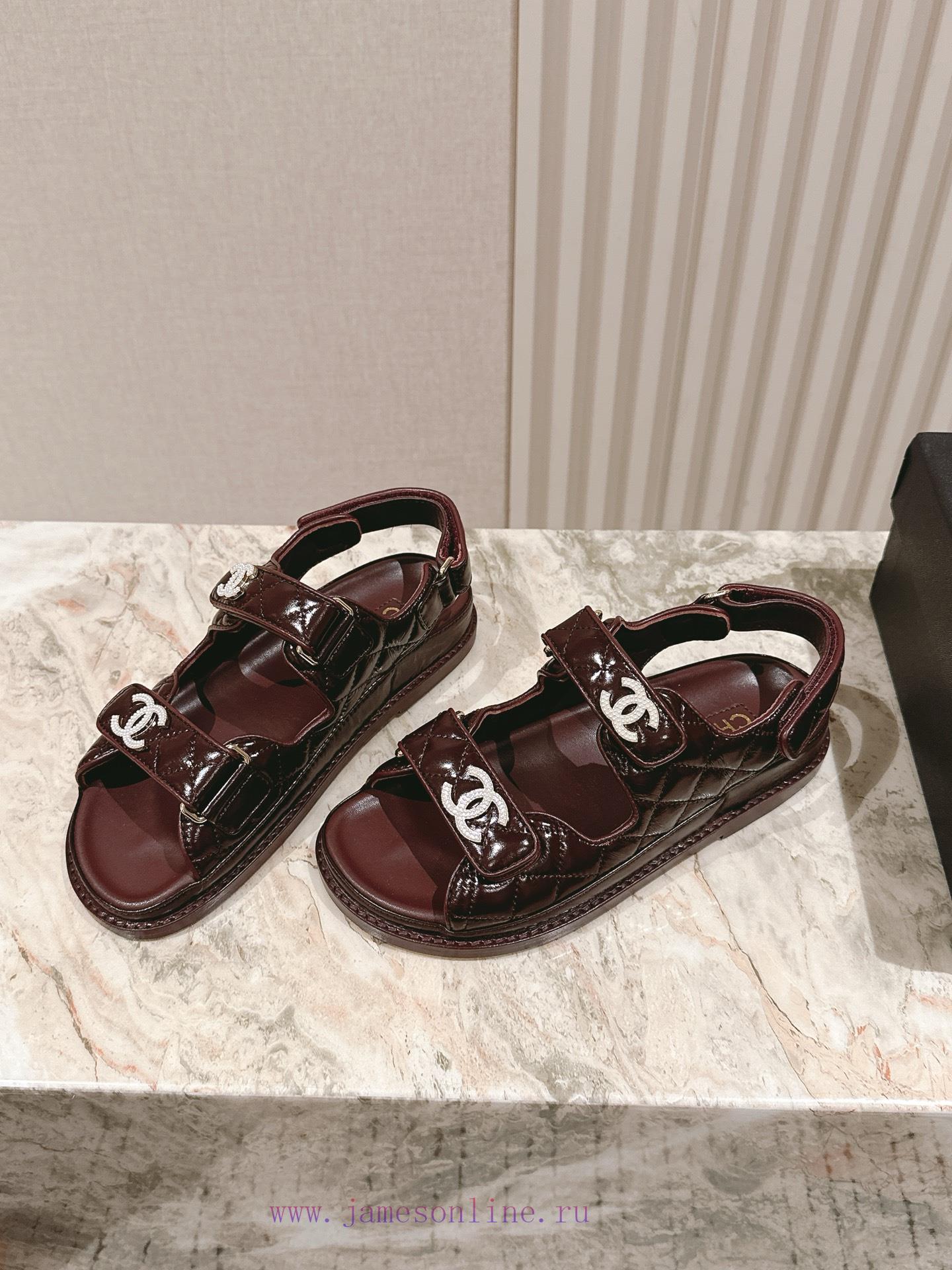 Sandals𝐂𝐡*𝐧𝐞𝐥| ²⁰²5𝐬𝐬 🤍🤎 Chanel's New Summer Synchronized Beach Sandals In Macaron Color Are A qcy1f648 - Image 4