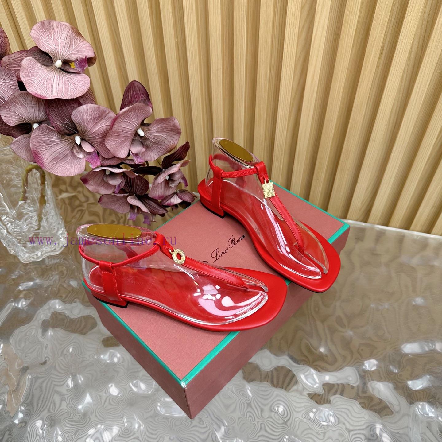 2025 Early Spring New Collection 🤎 Loro Piana/Loro Piana Classic Retro Beauty Pendant Flip Flop dr8ijjy0 - Image 3