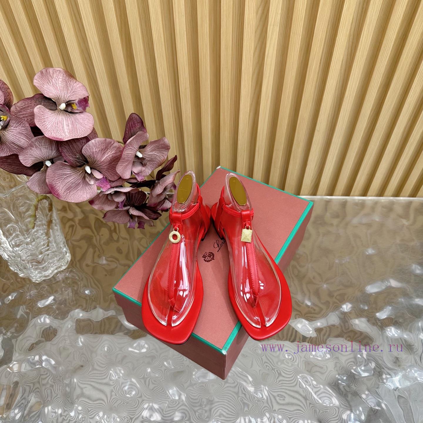 2025 Early Spring New Collection 🤎 Loro Piana/Loro Piana Classic Retro Beauty Pendant Flip Flop dr8ijjy0 - Image 4