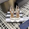 AQUAZZURA Zp Knitted Coarse Heel New High Heel SandalsMade Of Original Custom Silk With Origina bk1asktx