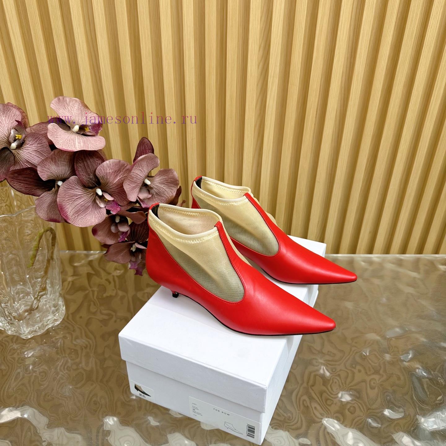 High Quality Niche Trendy Brand The Row25 Spring/summer French Retro Simple Style Mesh Cat Heel 8qigpicr - Image 2