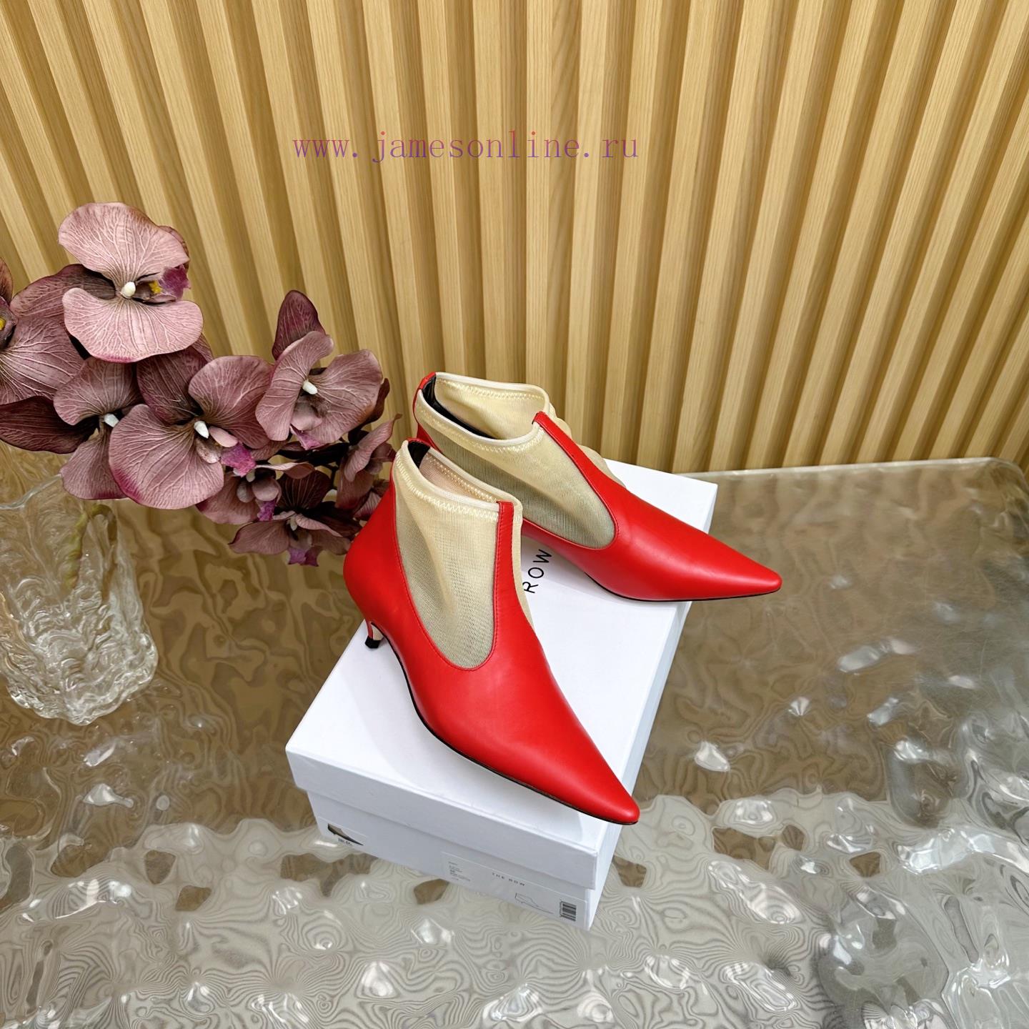 High Quality Niche Trendy Brand The Row25 Spring/summer French Retro Simple Style Mesh Cat Heel 8qigpicr - Image 3