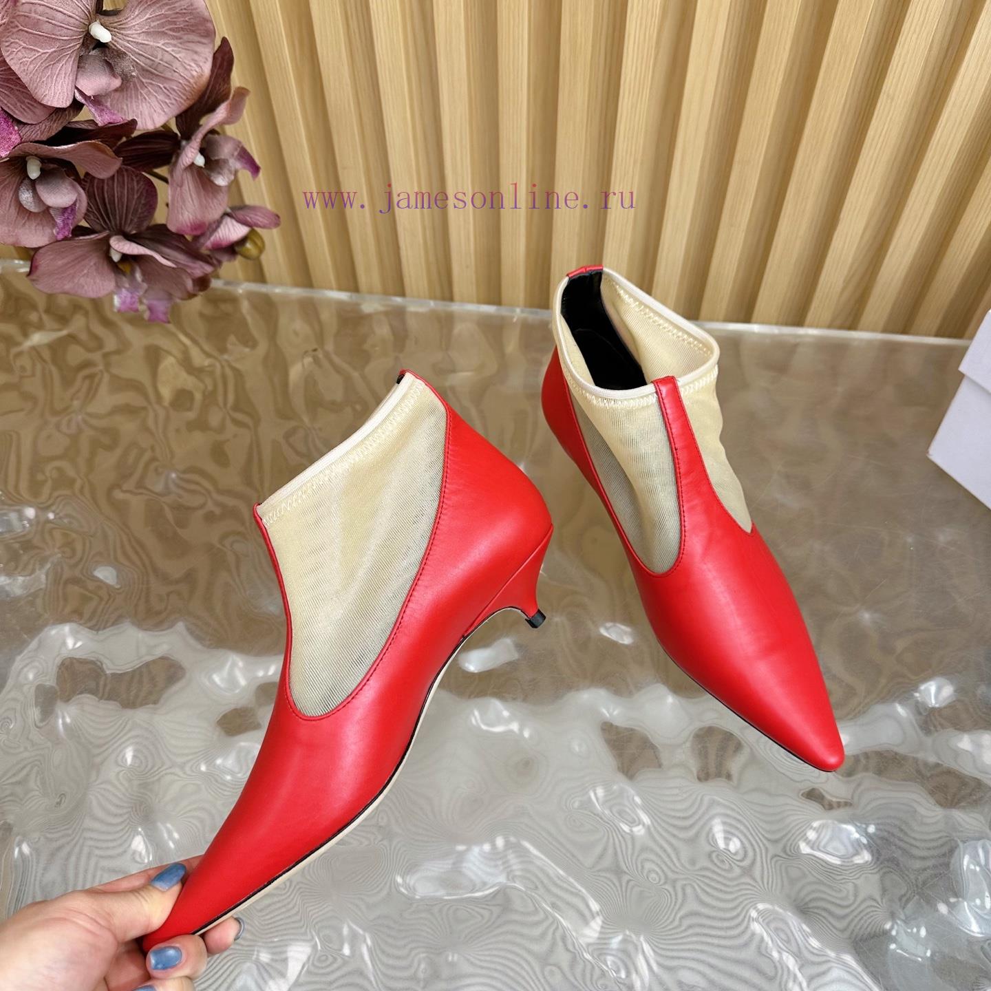 High Quality Niche Trendy Brand The Row25 Spring/summer French Retro Simple Style Mesh Cat Heel 8qigpicr - Image 7