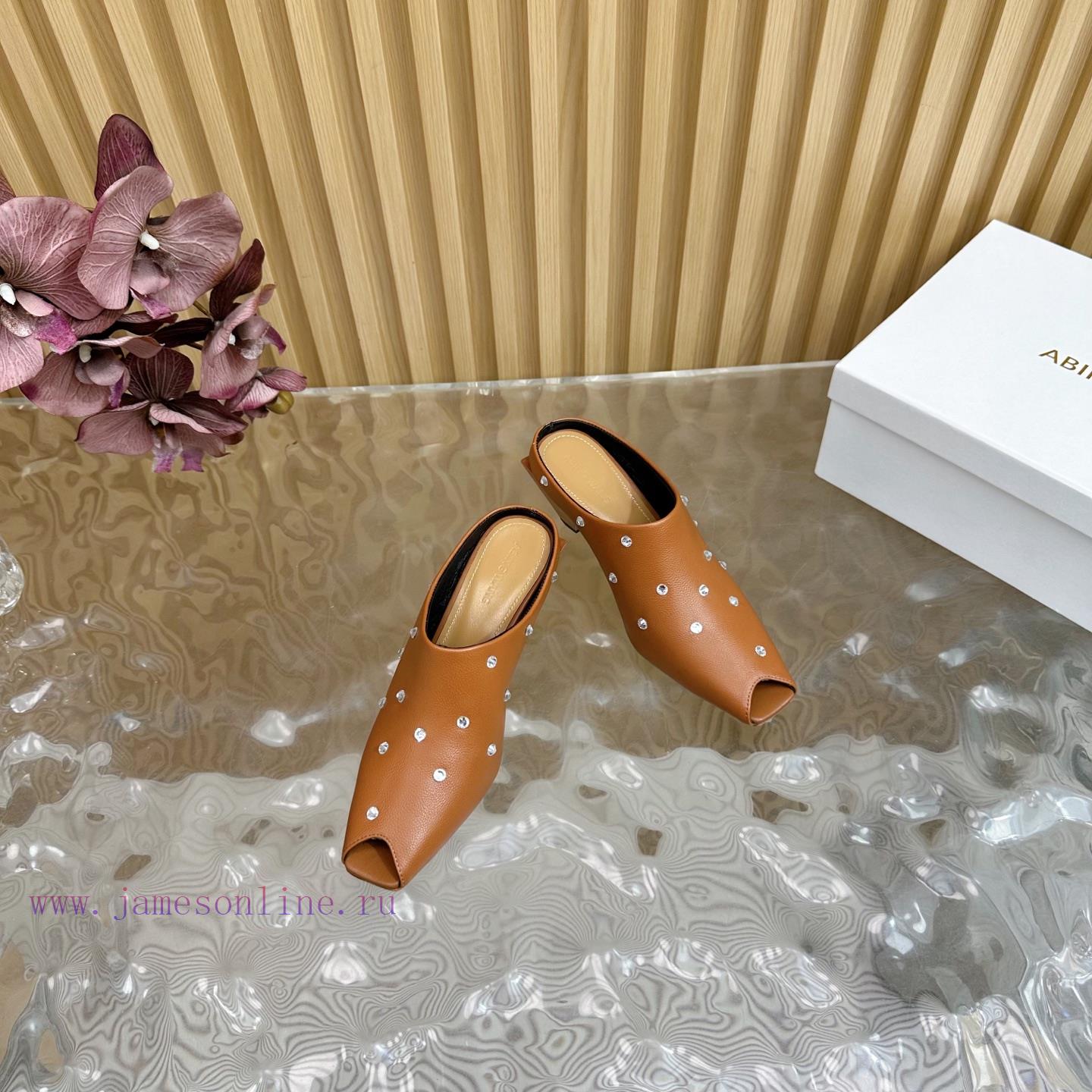 2025 Spring/Summer Hot Style ABING WANG Lace Muller High Heels Half DraggedWhat Is A Sexy Weapo oy9og3y3 - Image 7