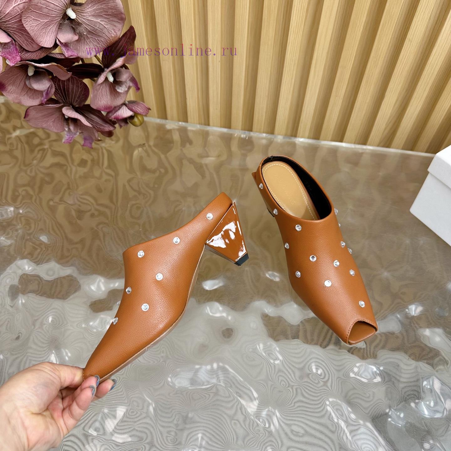 2025 Spring/Summer Hot Style ABING WANG Lace Muller High Heels Half DraggedWhat Is A Sexy Weapo oy9og3y3 - Image 8