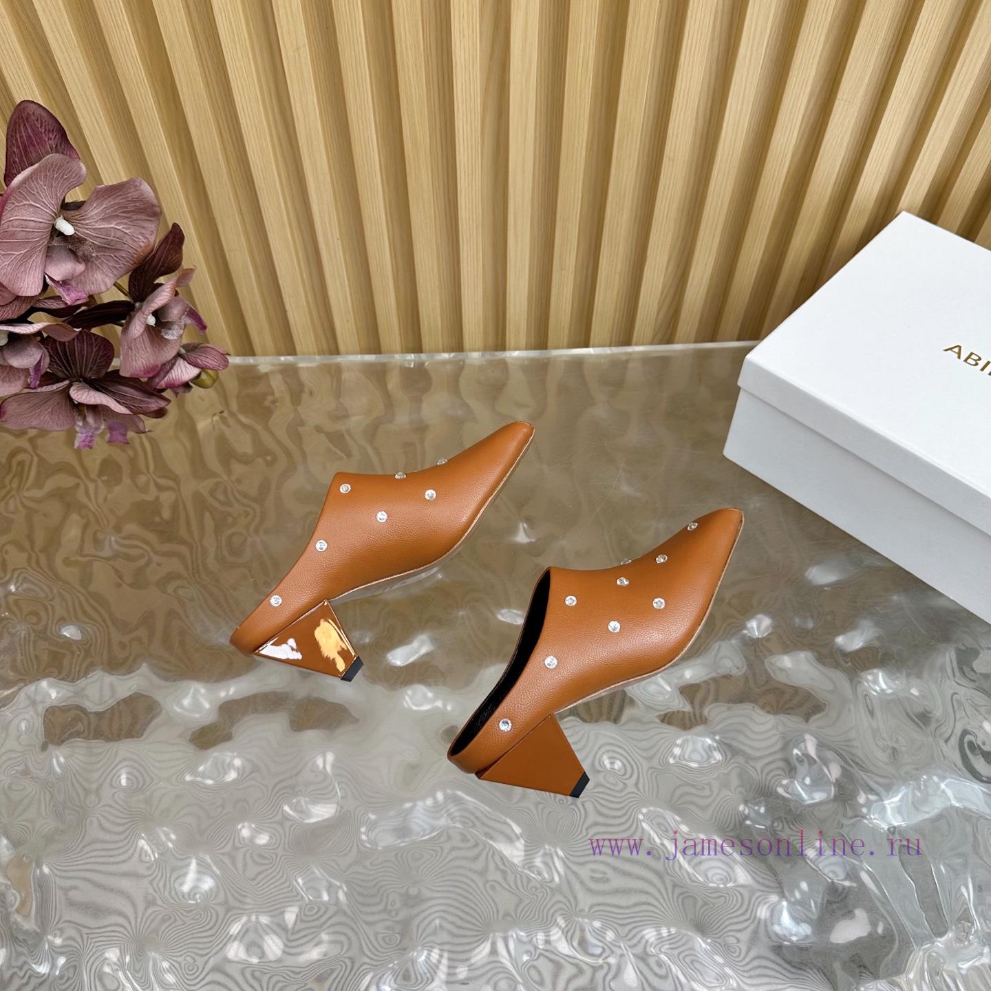2025 Spring/Summer Hot Style ABING WANG Lace Muller High Heels Half DraggedWhat Is A Sexy Weapo oy9og3y3 - Image 10