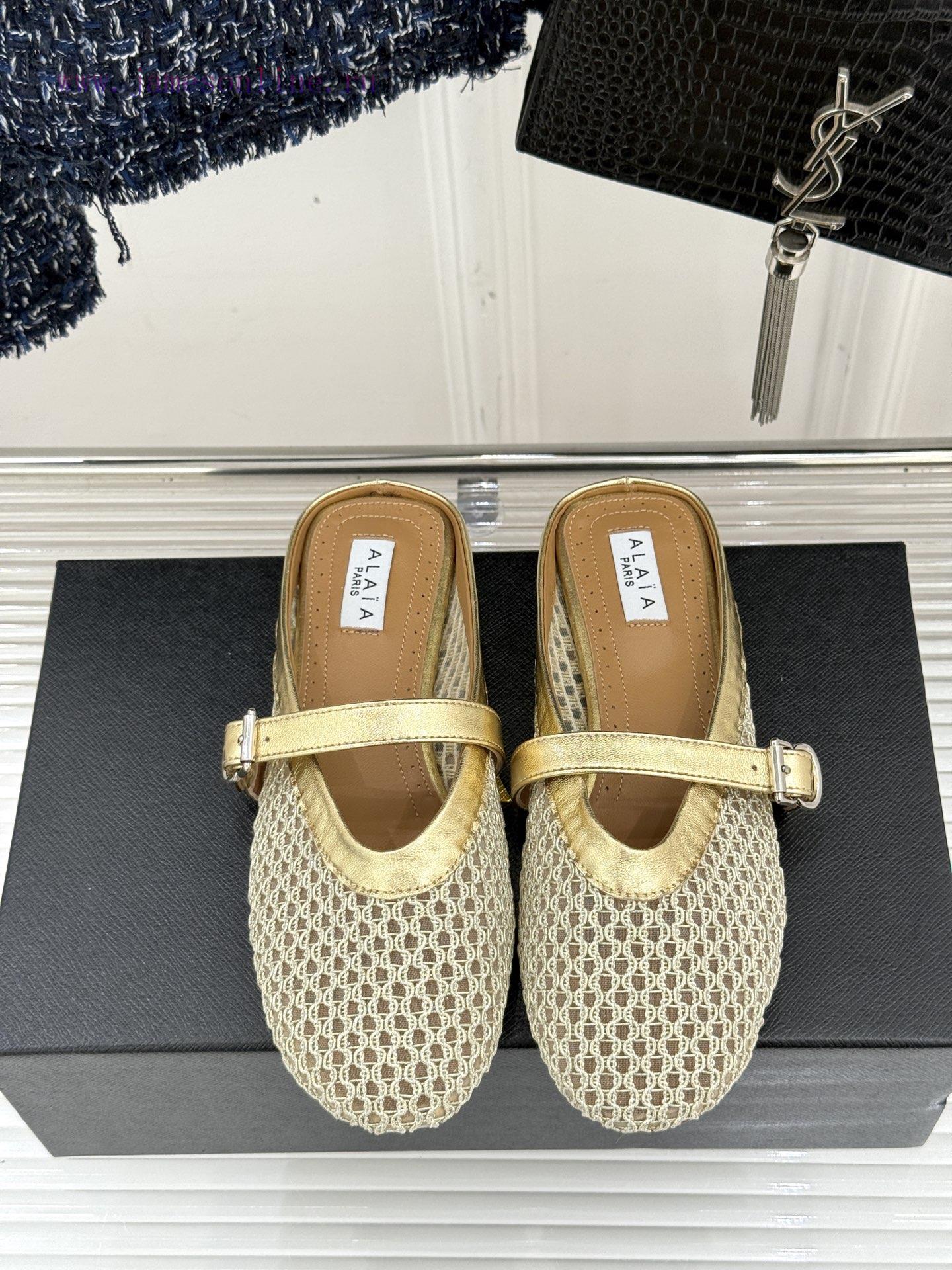 ALAIA | ALAIA Classic Retro Mesh Flat Half SlippersFull Of Girlish Style With Both Modern And R 4h9oyaw3 - Image 5