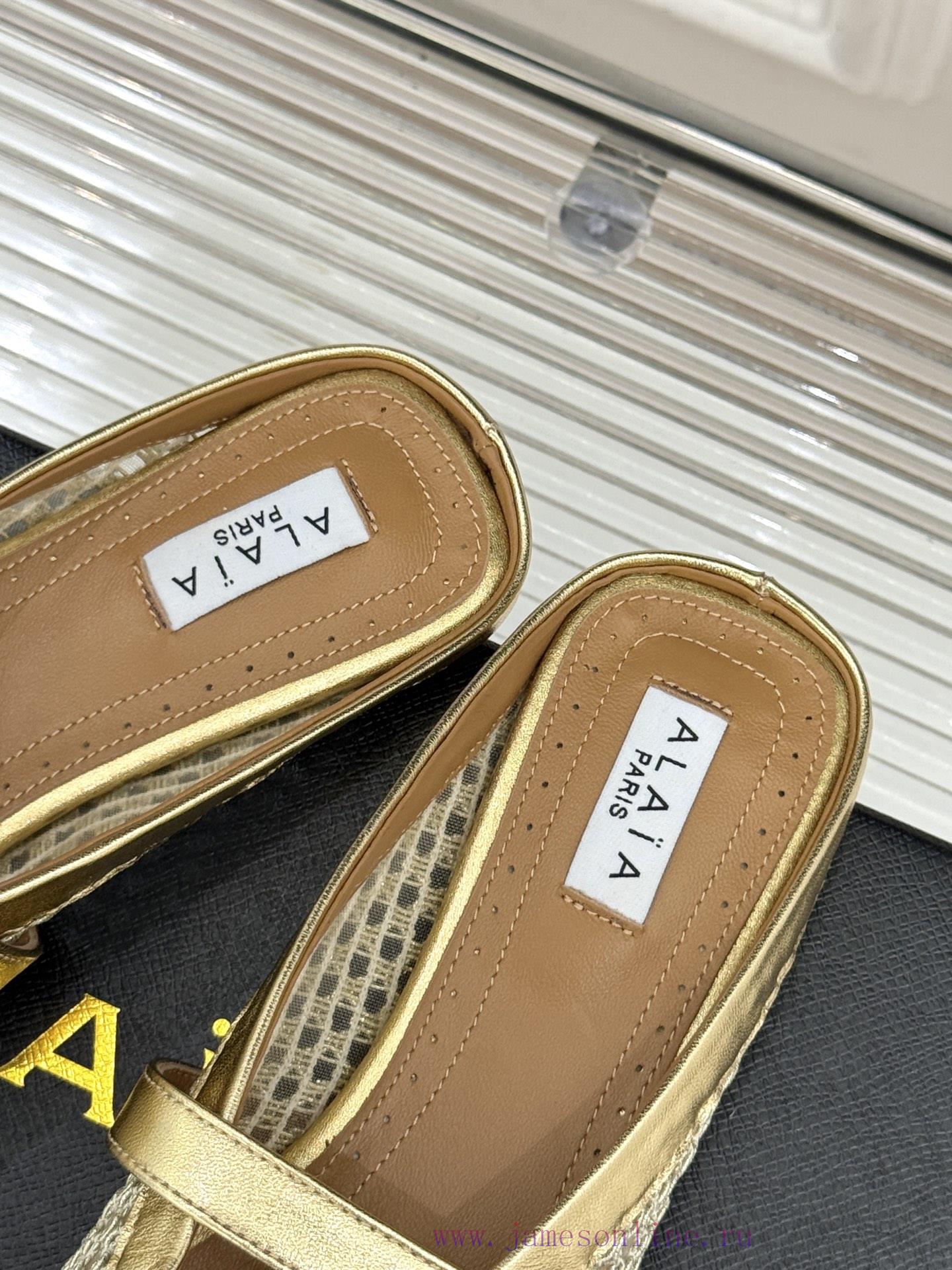 ALAIA | ALAIA Classic Retro Mesh Flat Half SlippersFull Of Girlish Style With Both Modern And R 4h9oyaw3 - Image 9