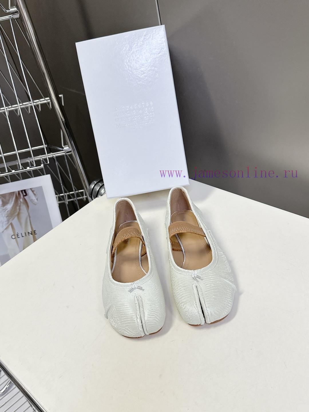 Maison Margiela MM6 Pleated Elastic Strap Tabi Split Toe Shoes Ballet ShoesA Variety Of Celebri q31th8v8 - Image 2