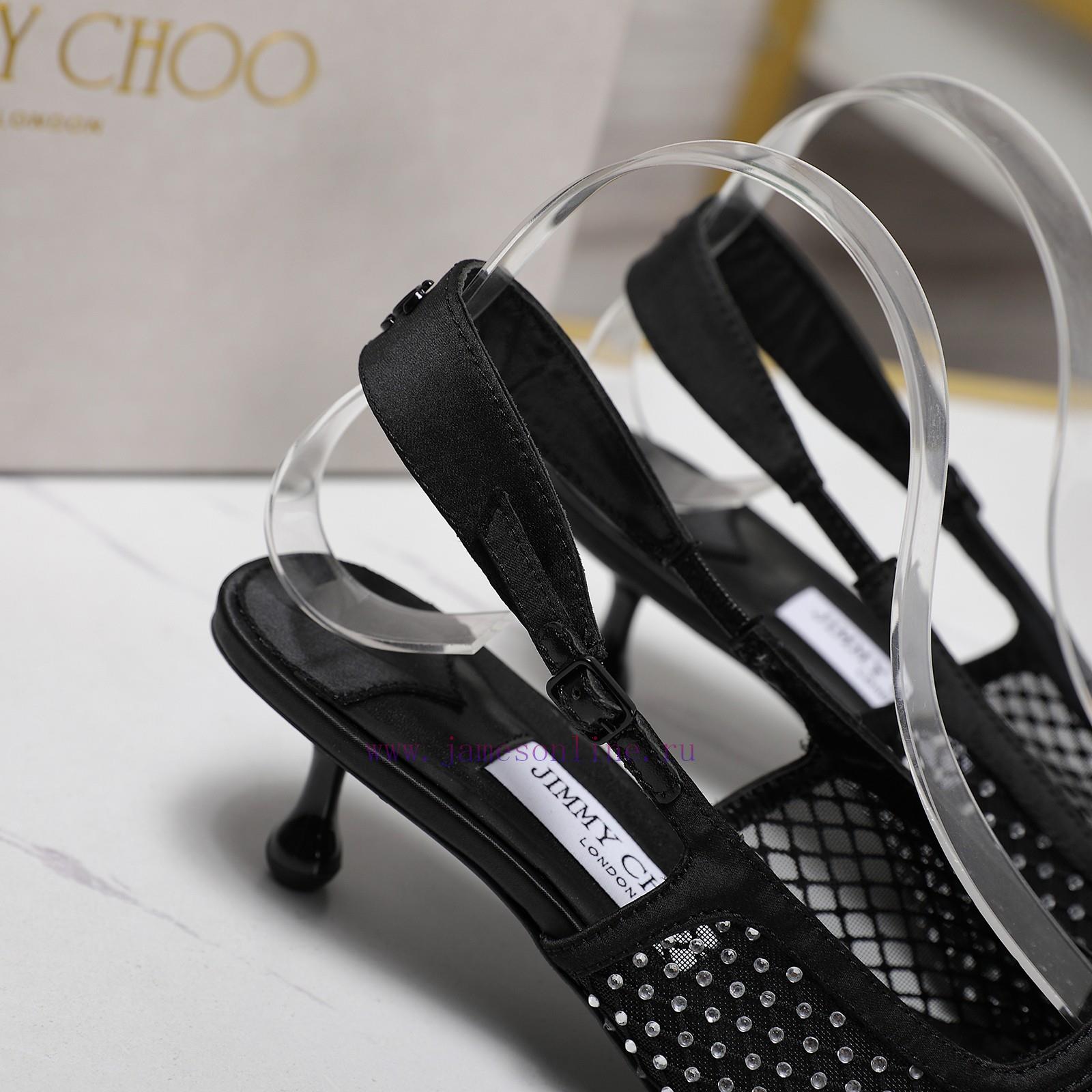 The MostJimmy Choo Webdragging2025ss Mesh Sandal With Rhinestone Hot Stamping And Empty DesignJ xhxs51sl - Image 3