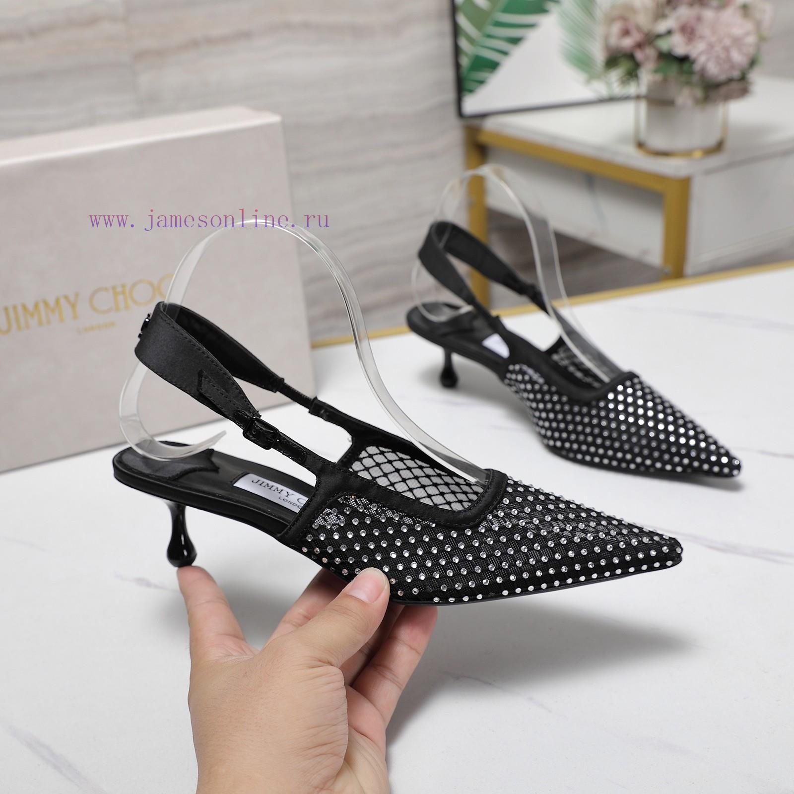 The MostJimmy Choo Webdragging2025ss Mesh Sandal With Rhinestone Hot Stamping And Empty DesignJ xhxs51sl - Image 8