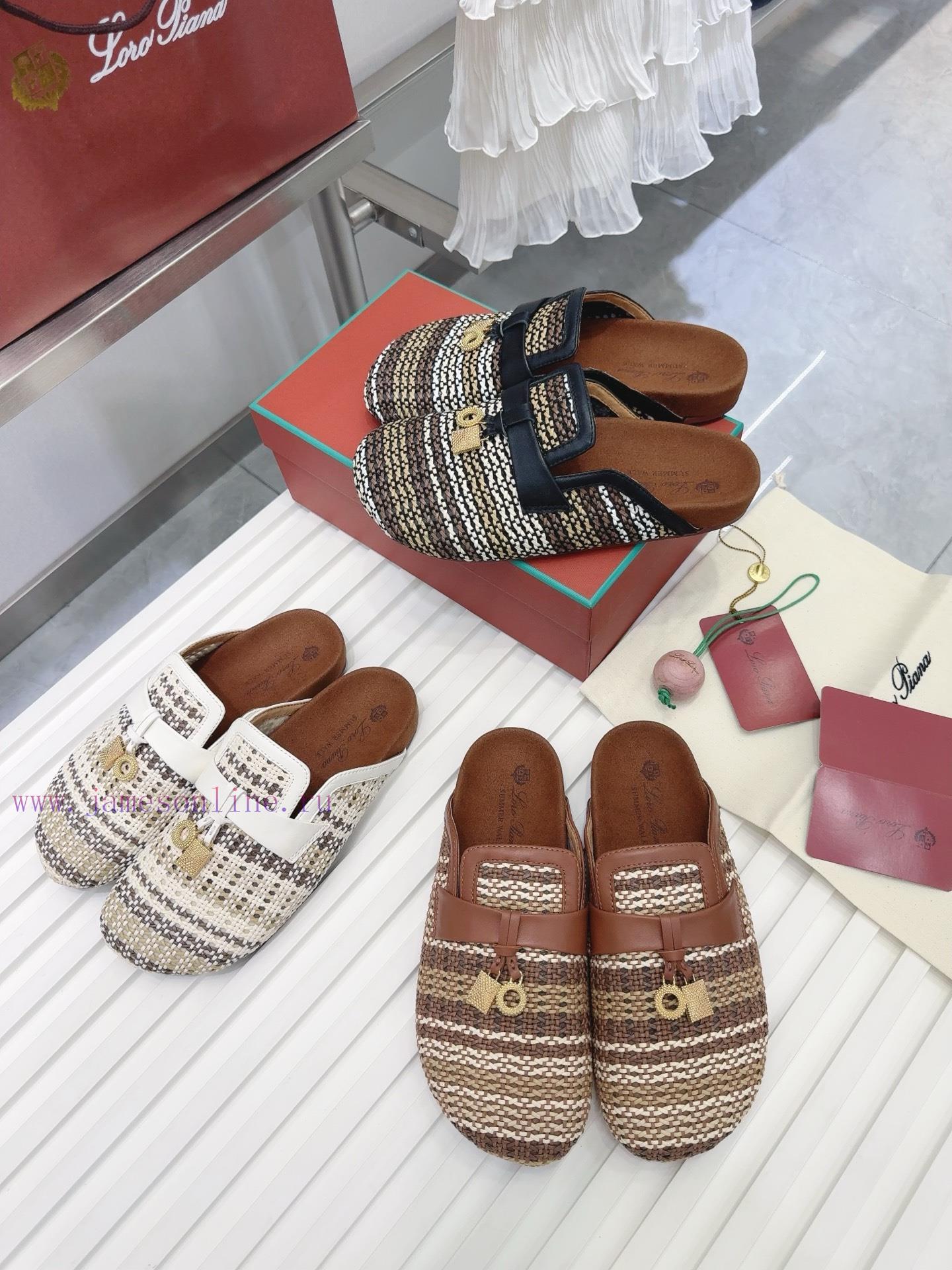 Boken Woven Slippers 🧚 ️. Loro Piana * Top Quality Genuine Single Shoe Purchase Original Versi z1k4yow4 - Image 2