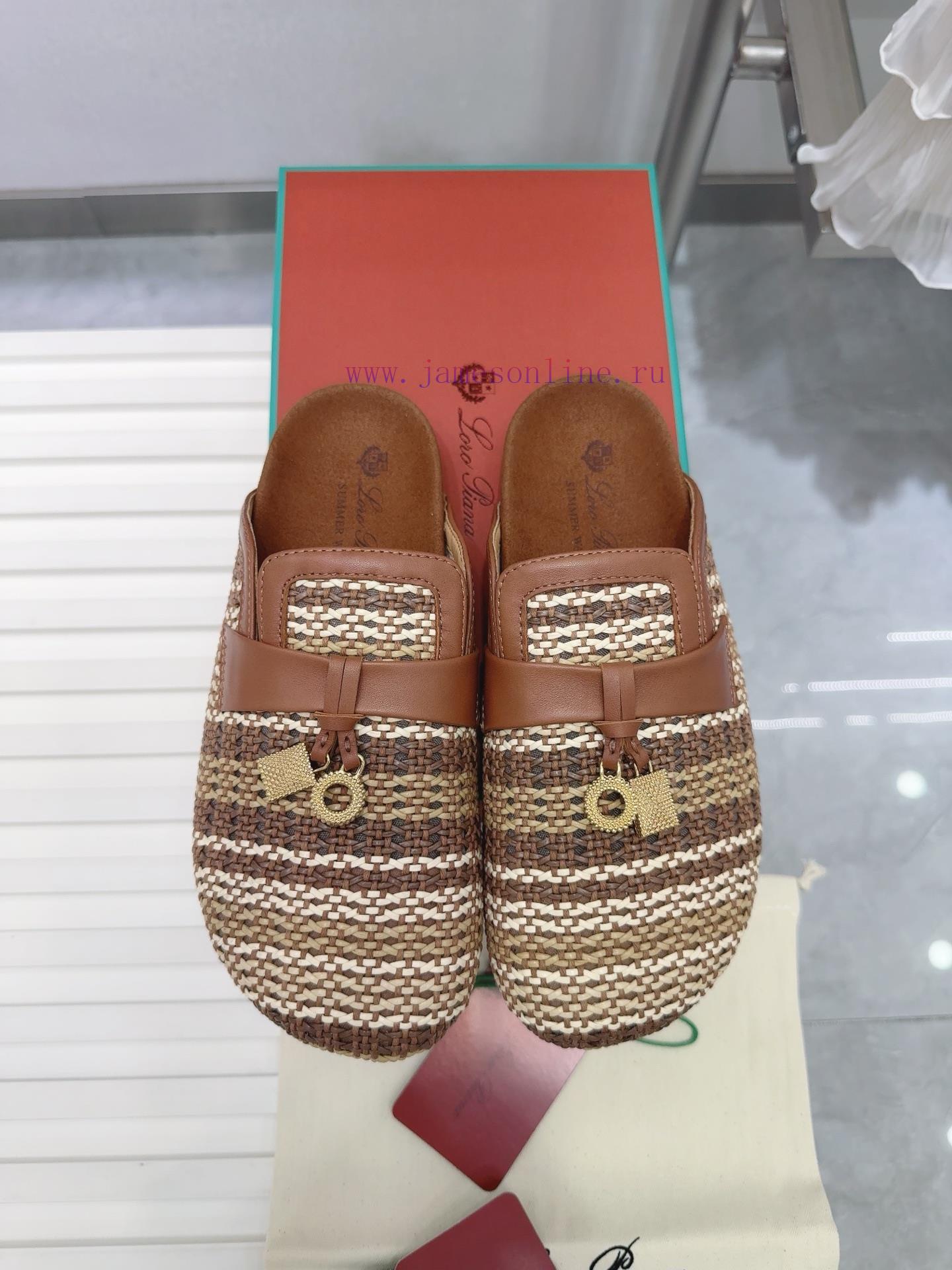 Boken Woven Slippers 🧚 ️. Loro Piana * Top Quality Genuine Single Shoe Purchase Original Versi z1k4yow4 - Image 4