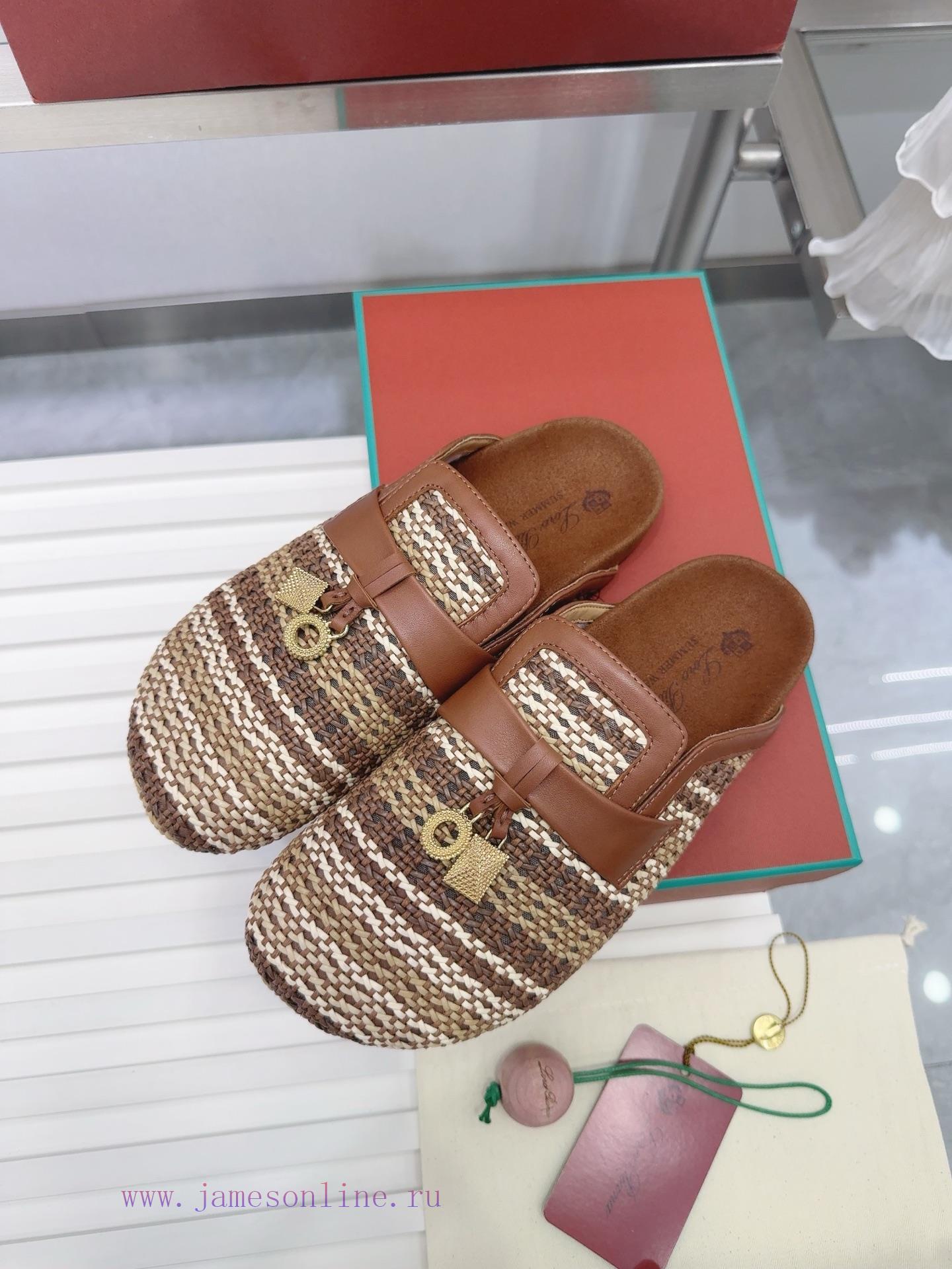 Boken Woven Slippers 🧚 ️. Loro Piana * Top Quality Genuine Single Shoe Purchase Original Versi z1k4yow4 - Image 6