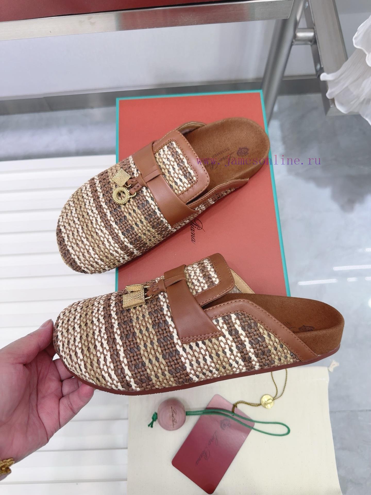 Boken Woven Slippers 🧚 ️. Loro Piana * Top Quality Genuine Single Shoe Purchase Original Versi z1k4yow4 - Image 7