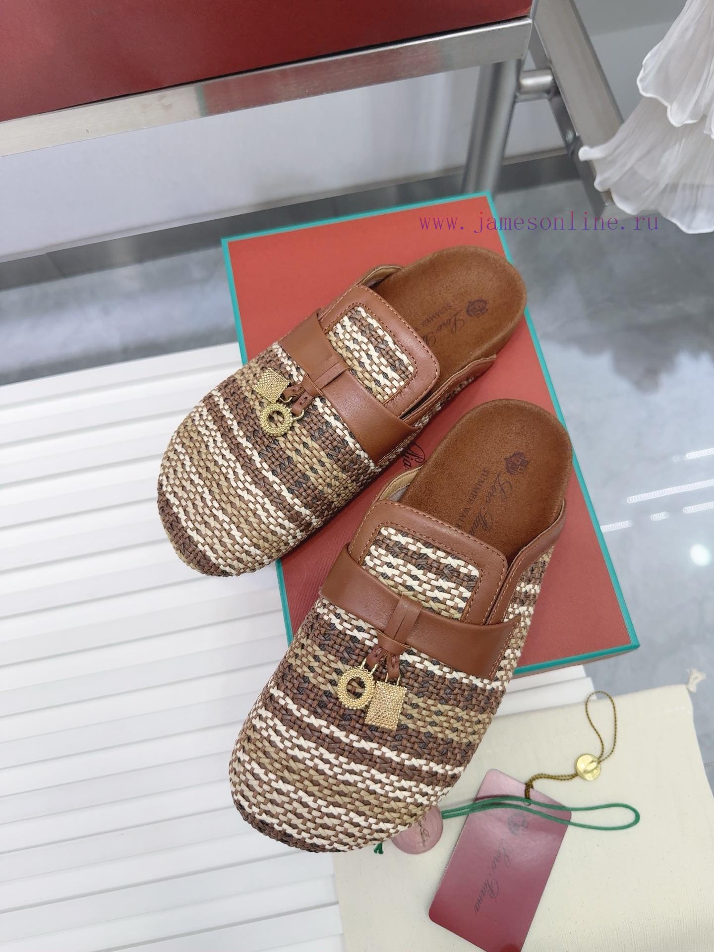 Boken Woven Slippers 🧚 ️. Loro Piana * Top Quality Genuine Single Shoe Purchase Original Versi z1k4yow4 - Image 8
