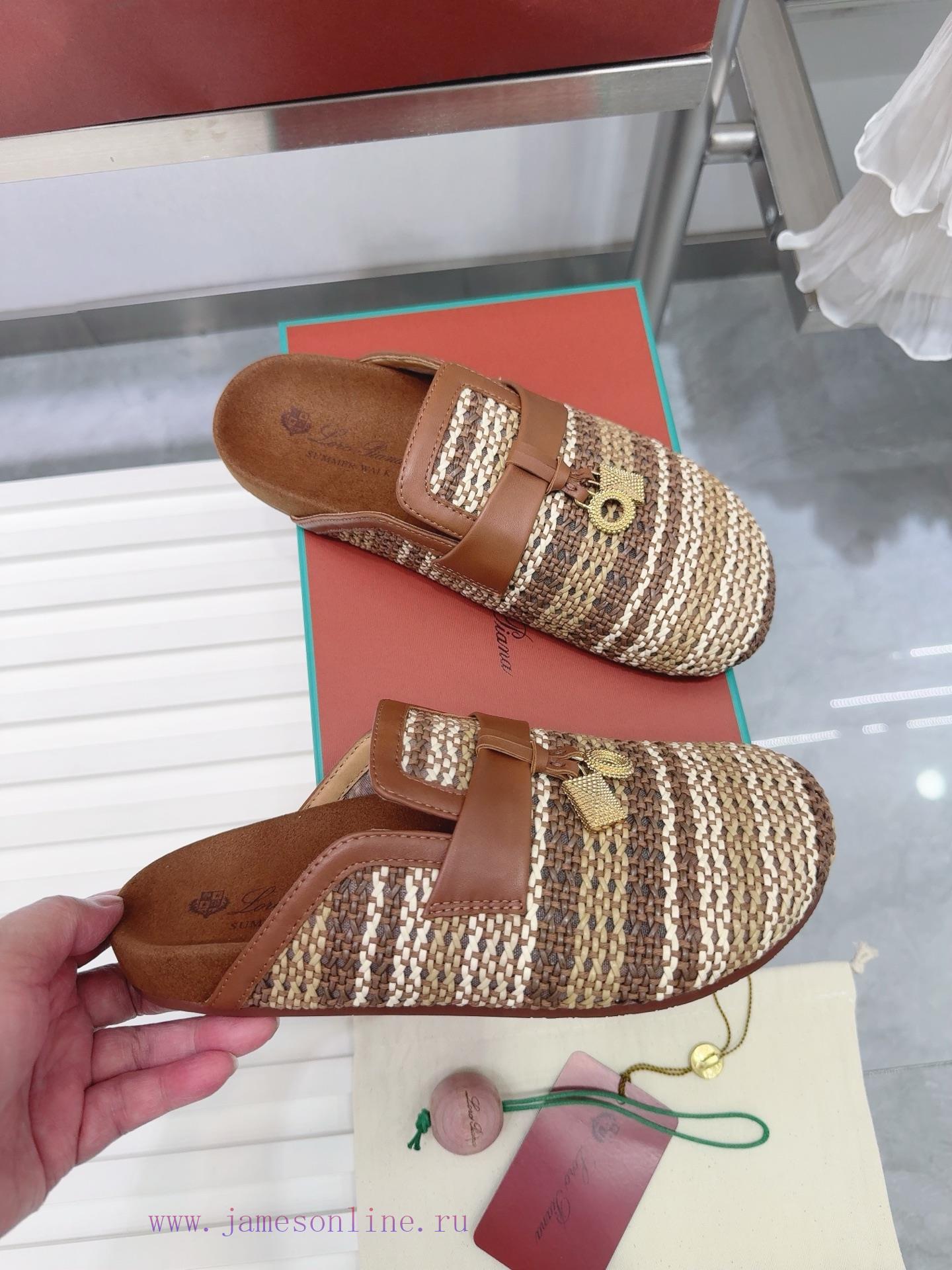 Boken Woven Slippers 🧚 ️. Loro Piana * Top Quality Genuine Single Shoe Purchase Original Versi z1k4yow4 - Image 9