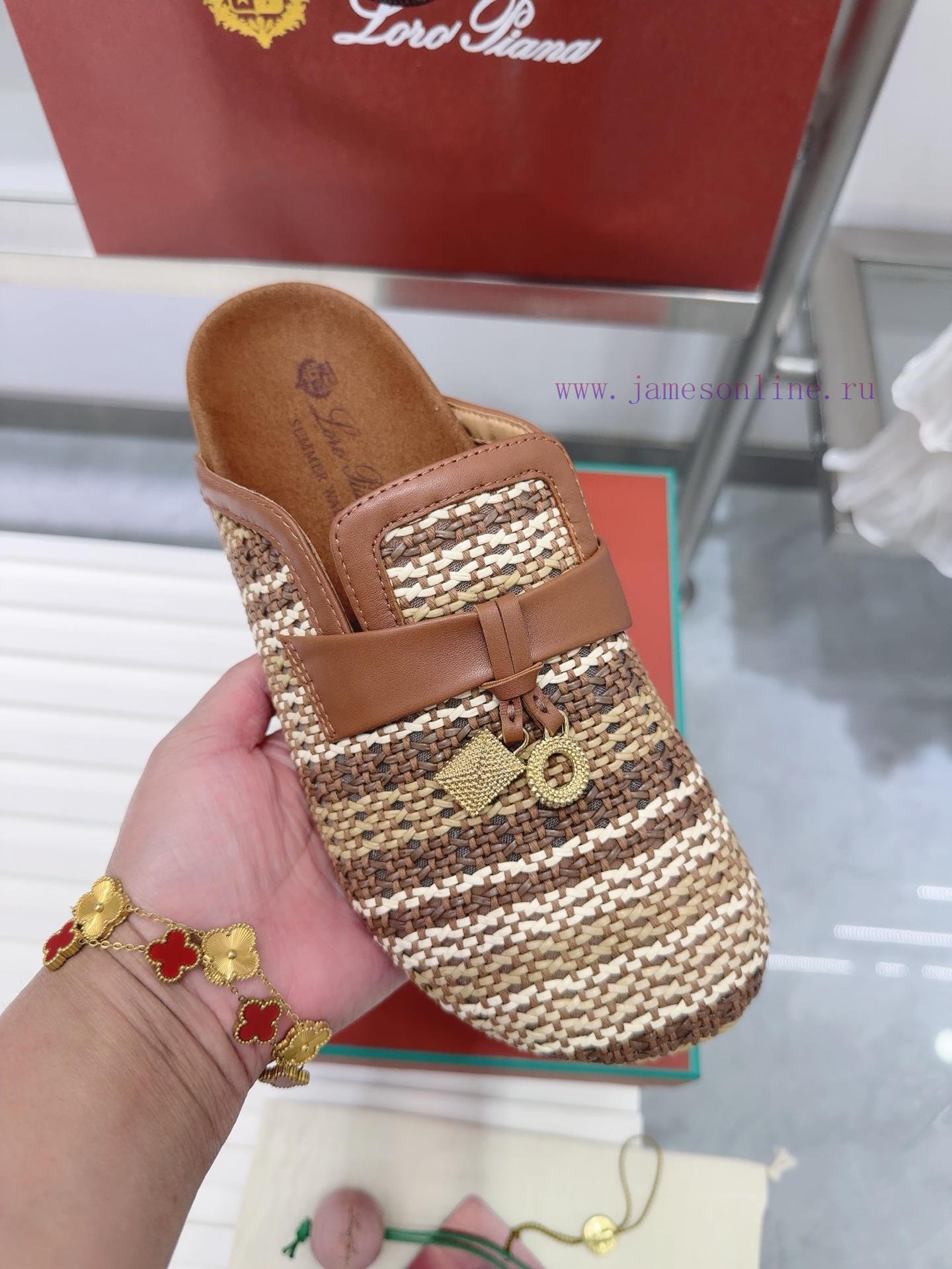 Boken Woven Slippers 🧚 ️. Loro Piana * Top Quality Genuine Single Shoe Purchase Original Versi z1k4yow4 - Image 10