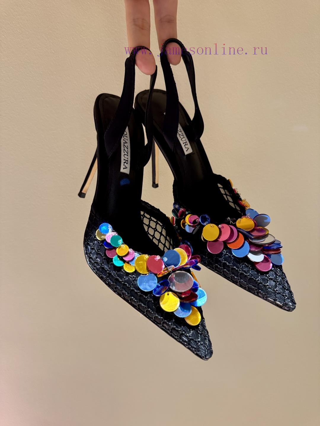 The MostAQUAZURA Large Pineapple Sequin Decorative High Heels2025 Spring/Summer Butterfly Decor tqonxxw0 - Image 10