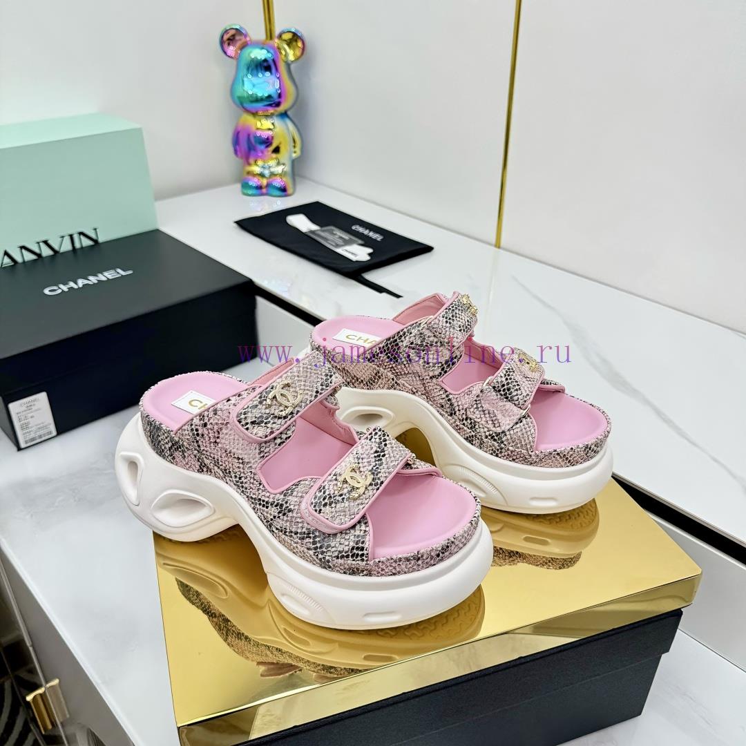 Top TierChanel | Chanel Velcro Beach Slippers Slippers Casual Beach ShoesThe 25ss Spring And Su 3lk4r2pn - Image 5