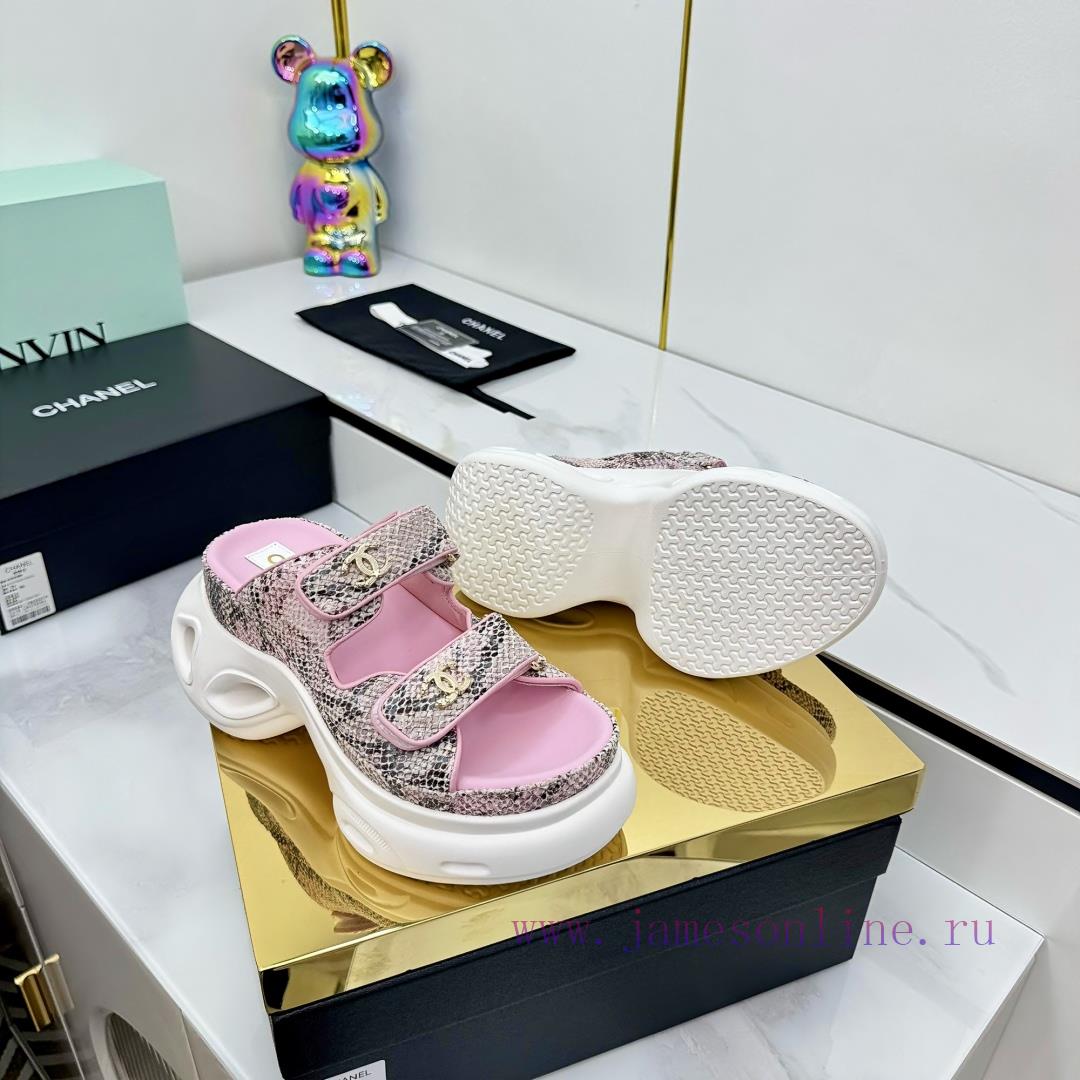 Top TierChanel | Chanel Velcro Beach Slippers Slippers Casual Beach ShoesThe 25ss Spring And Su 3lk4r2pn - Image 6