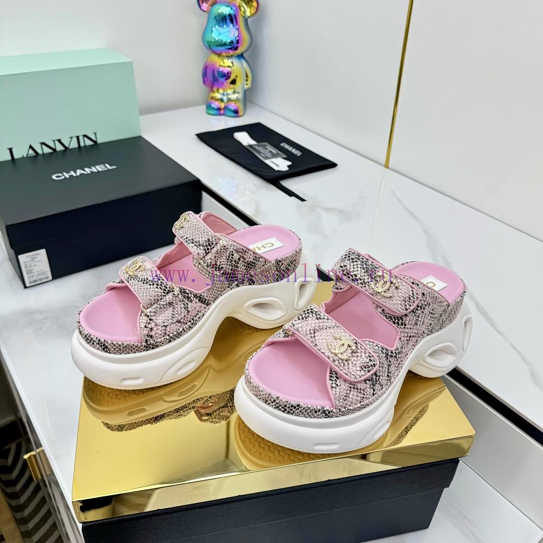 Top TierChanel | Chanel Velcro Beach Slippers Slippers Casual Beach ShoesThe 25ss Spring And Su 3lk4r2pn - Image 7