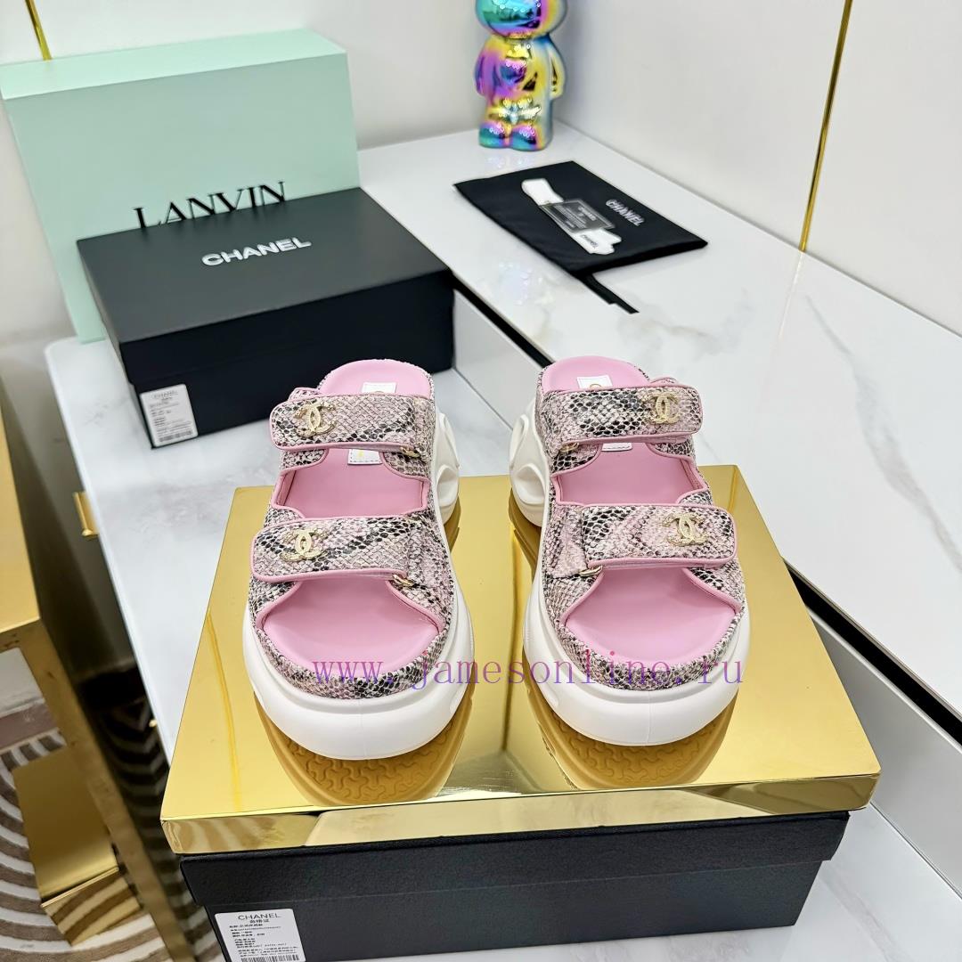 Top TierChanel | Chanel Velcro Beach Slippers Slippers Casual Beach ShoesThe 25ss Spring And Su 3lk4r2pn - Image 11