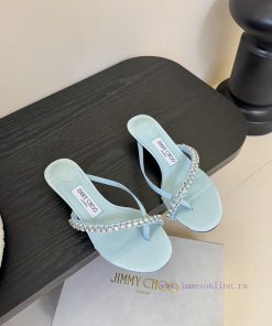 Jimmy Choo Jay Chou 25 Spring/Summer JC New Legged Cat Heel SlippersThe Upper Of The Shoe Is Ma sracx2co