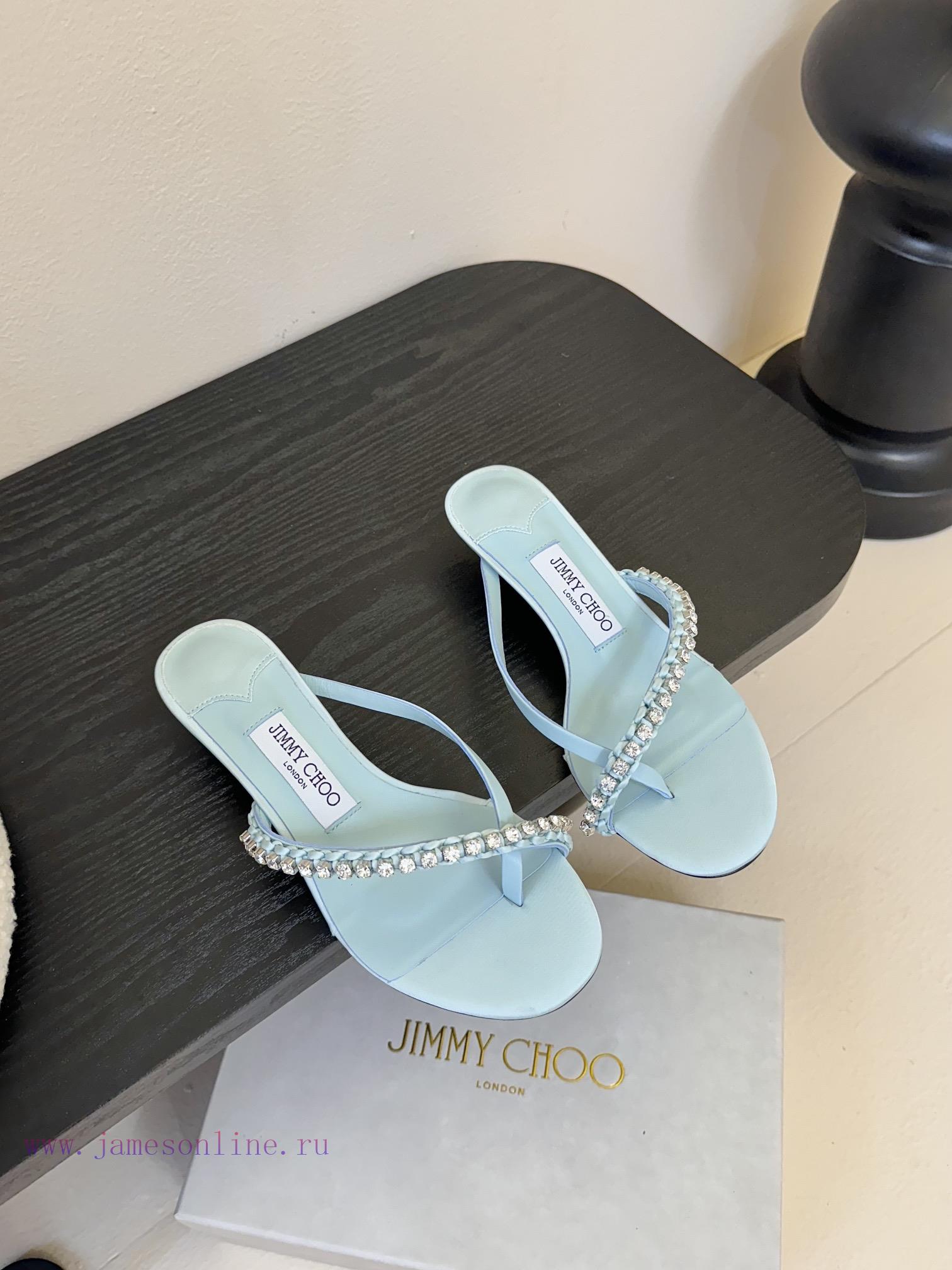 Jimmy Choo Jay Chou 25 Spring/Summer JC New Legged Cat Heel SlippersThe Upper Of The Shoe Is Ma sracx2co - Image 2