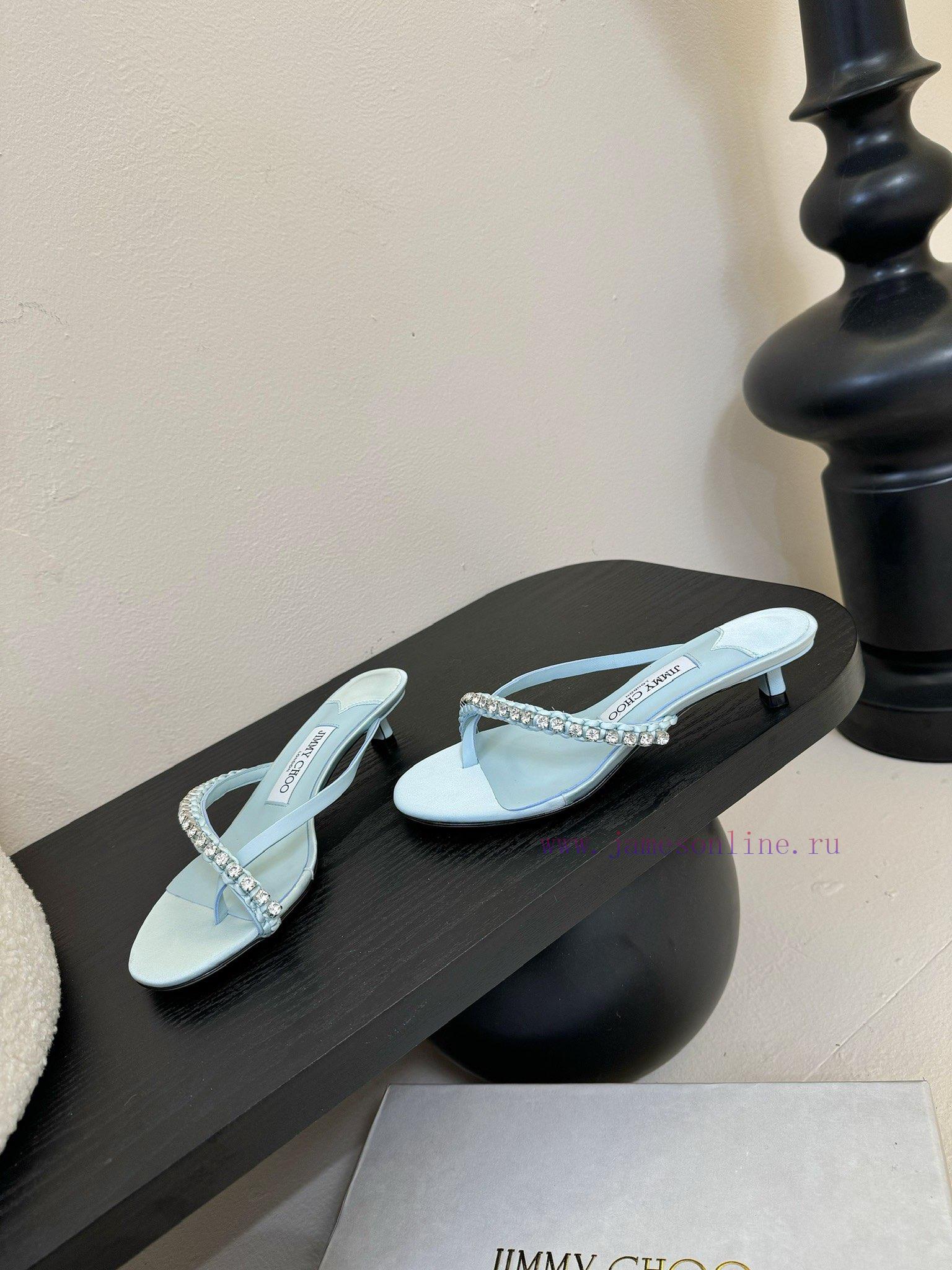 Jimmy Choo Jay Chou 25 Spring/Summer JC New Legged Cat Heel SlippersThe Upper Of The Shoe Is Ma sracx2co - Image 4