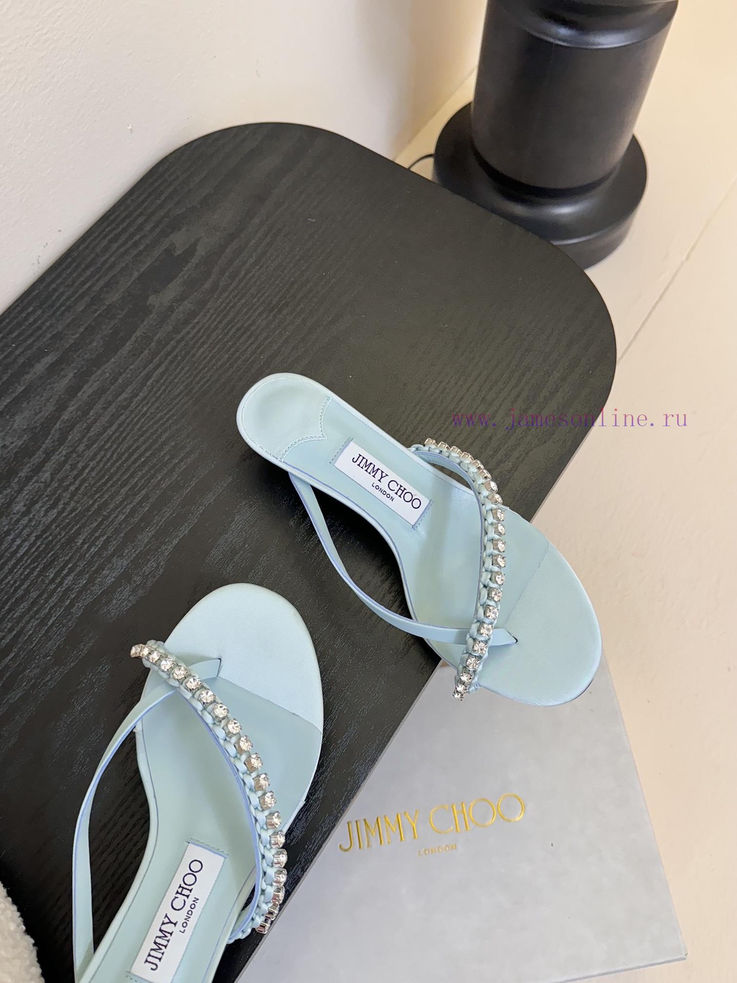 Jimmy Choo Jay Chou 25 Spring/Summer JC New Legged Cat Heel SlippersThe Upper Of The Shoe Is Ma sracx2co - Image 5