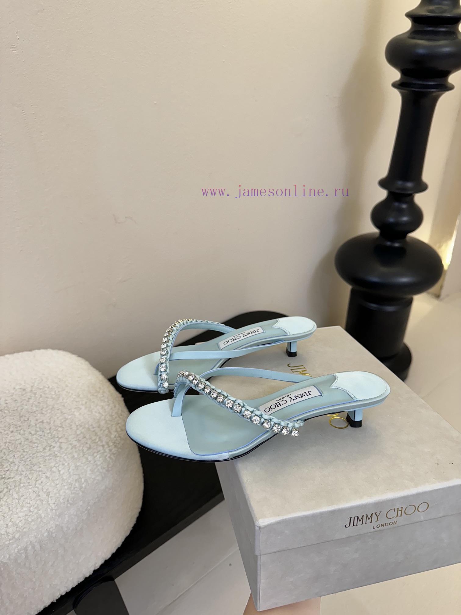 Jimmy Choo Jay Chou 25 Spring/Summer JC New Legged Cat Heel SlippersThe Upper Of The Shoe Is Ma sracx2co - Image 6