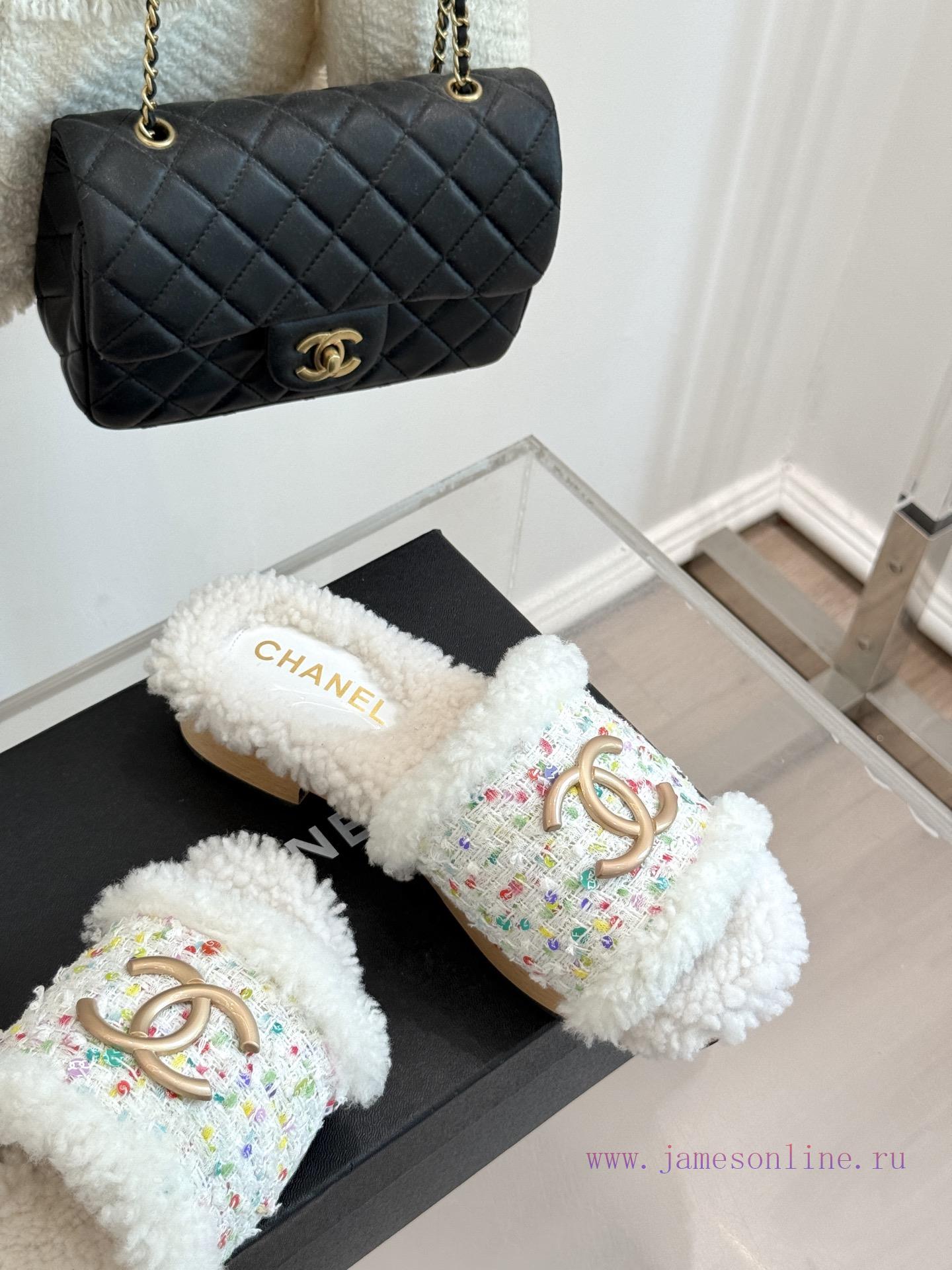 Chanel | Chanel Classic Autumn/Winter Double C Solid Wood BottomThick Bottom Hair MopThe Iconic wqsti21l - Image 6