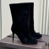 ALAIA | Yi Mengling's Same High Heel Short BootsThis Black Calf Leather High-heeled Short Boot vwuaqm7w
