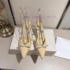 Jimmy CHO 2025 Milk Yellow Ribbon Cat Heel Shoes Are Coming Paired With Logo Bow Not Only Gentl bzj8y157