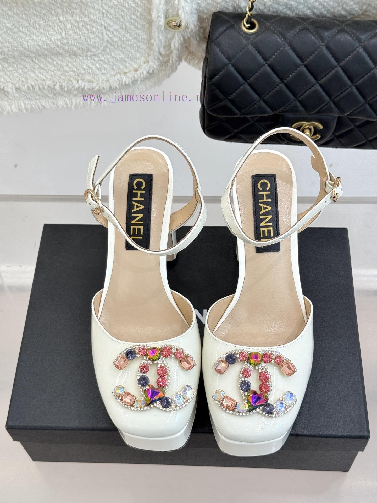 Chanel | Chanel 25A Spring/Summer New ProductsGemstone Double C Waterproof Platform High Heel S e5mhwdkz - Image 5