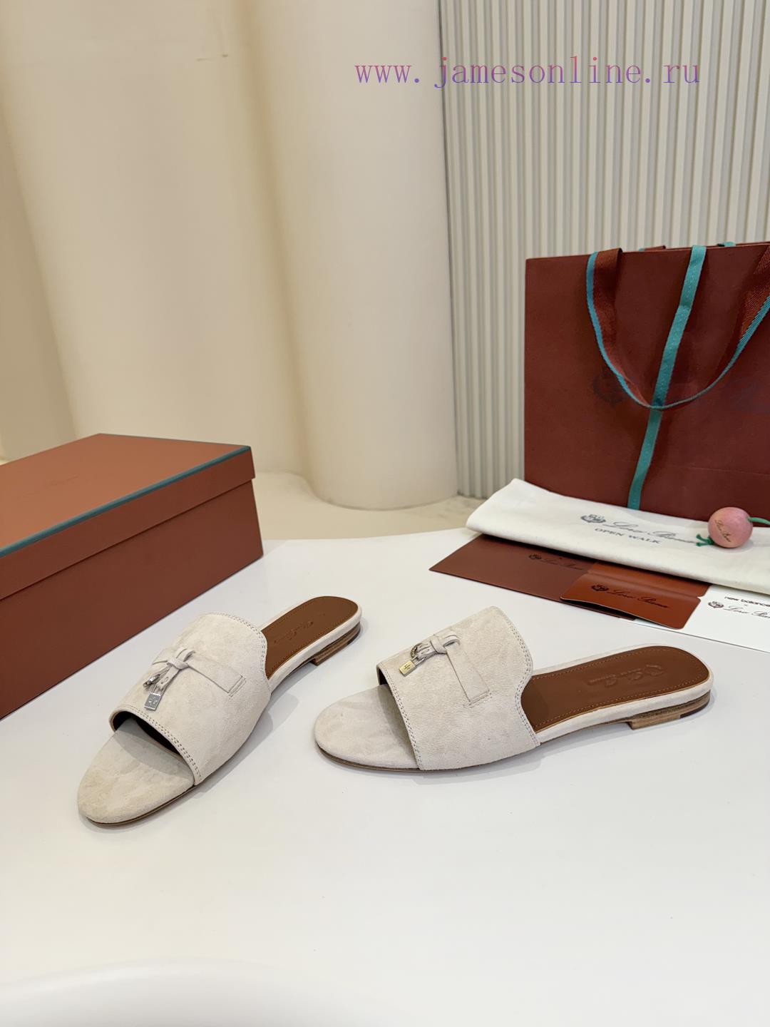Loro Piana Top Genuine Leather Bottom**Loro Piana | Real Leather Bottom Slippers Luxury Pet Eve gmx6pbfv - Image 2